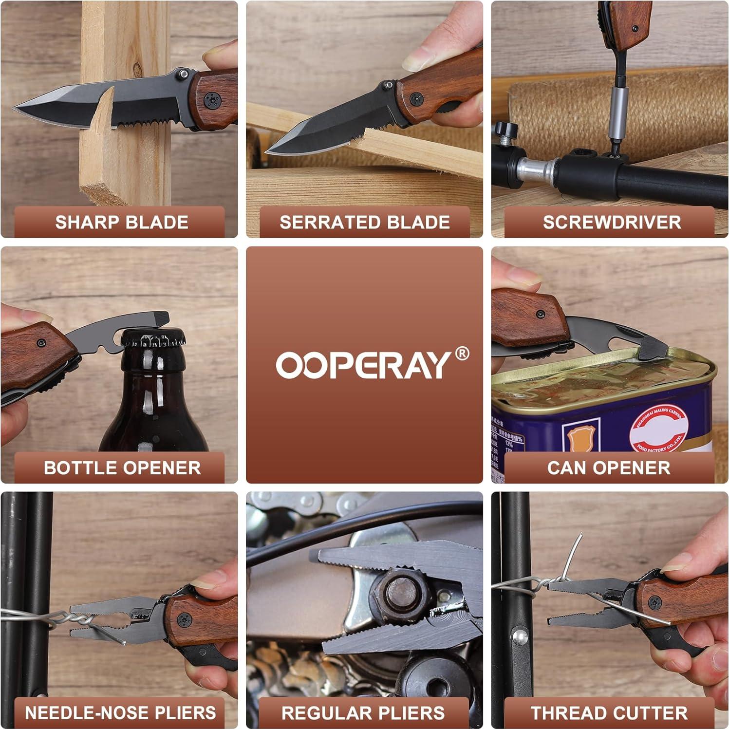 Cuchillo de Bolsillo OOPERAY de Madera para Papá - Regalo Día del Padre