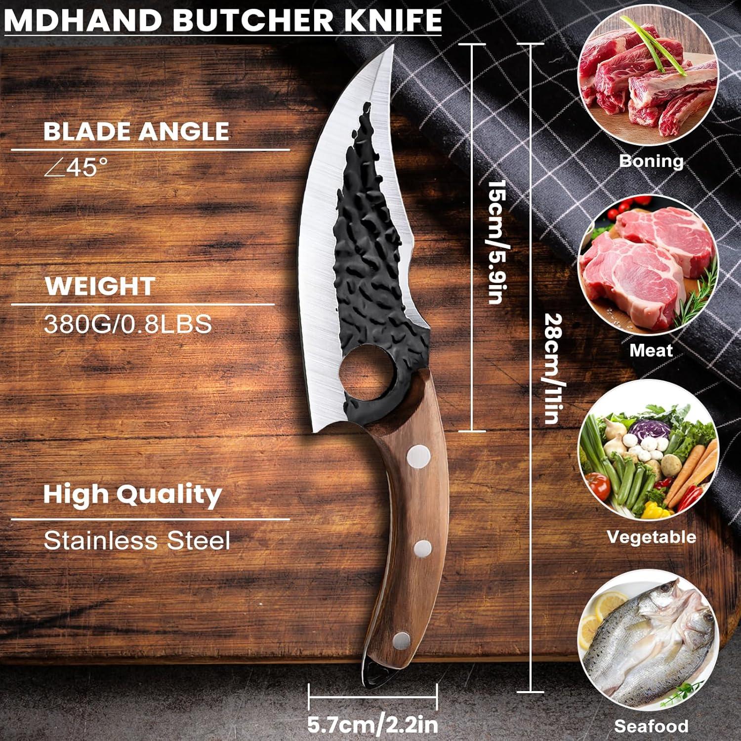 Cuchillo de Chef MDHAND 15.24 cm Acero al Carbono con Funda