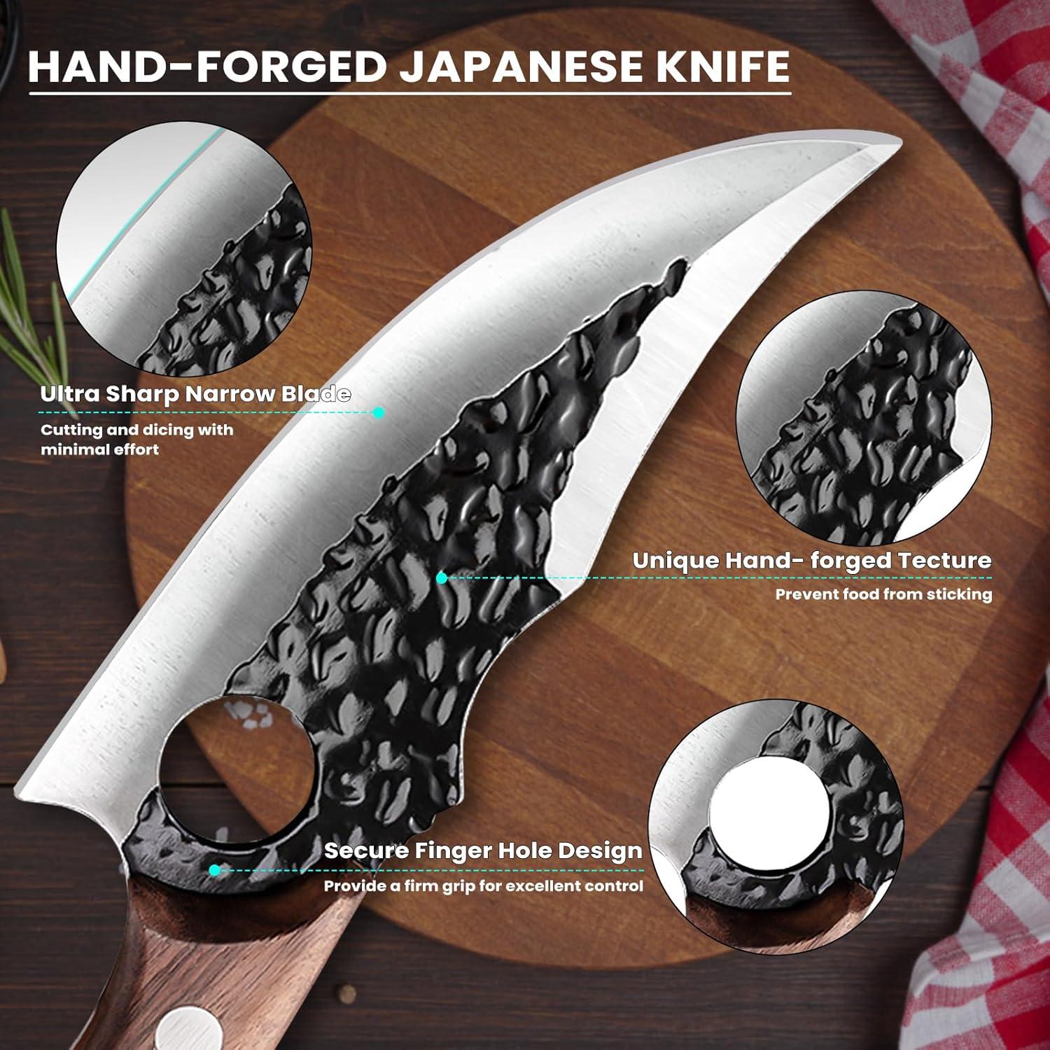 Cuchillo de Chef MDHAND 15.24 cm Acero al Carbono con Funda