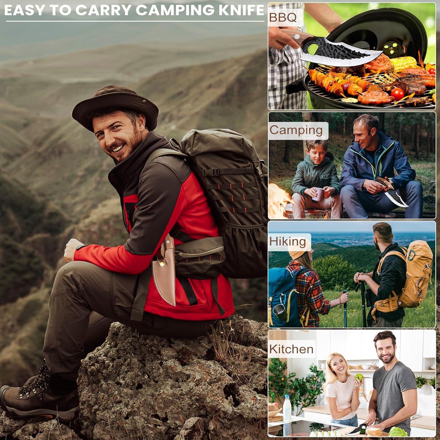 Cuchillo de Chef MDHAND 15.24 cm Acero al Carbono con Funda