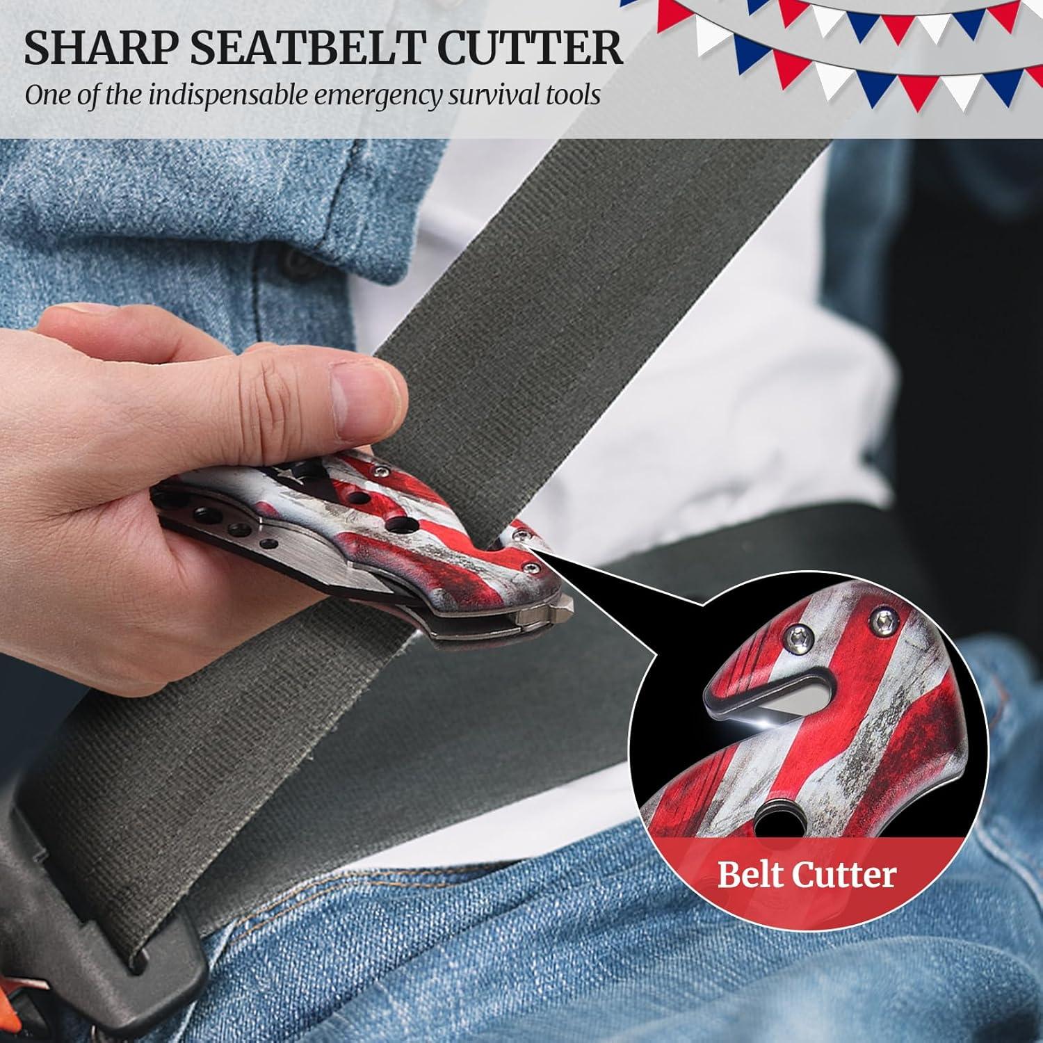 Cuchillo de Camping Plegable 4 en 1 edcfans 20.32 cm Acero Inoxidable