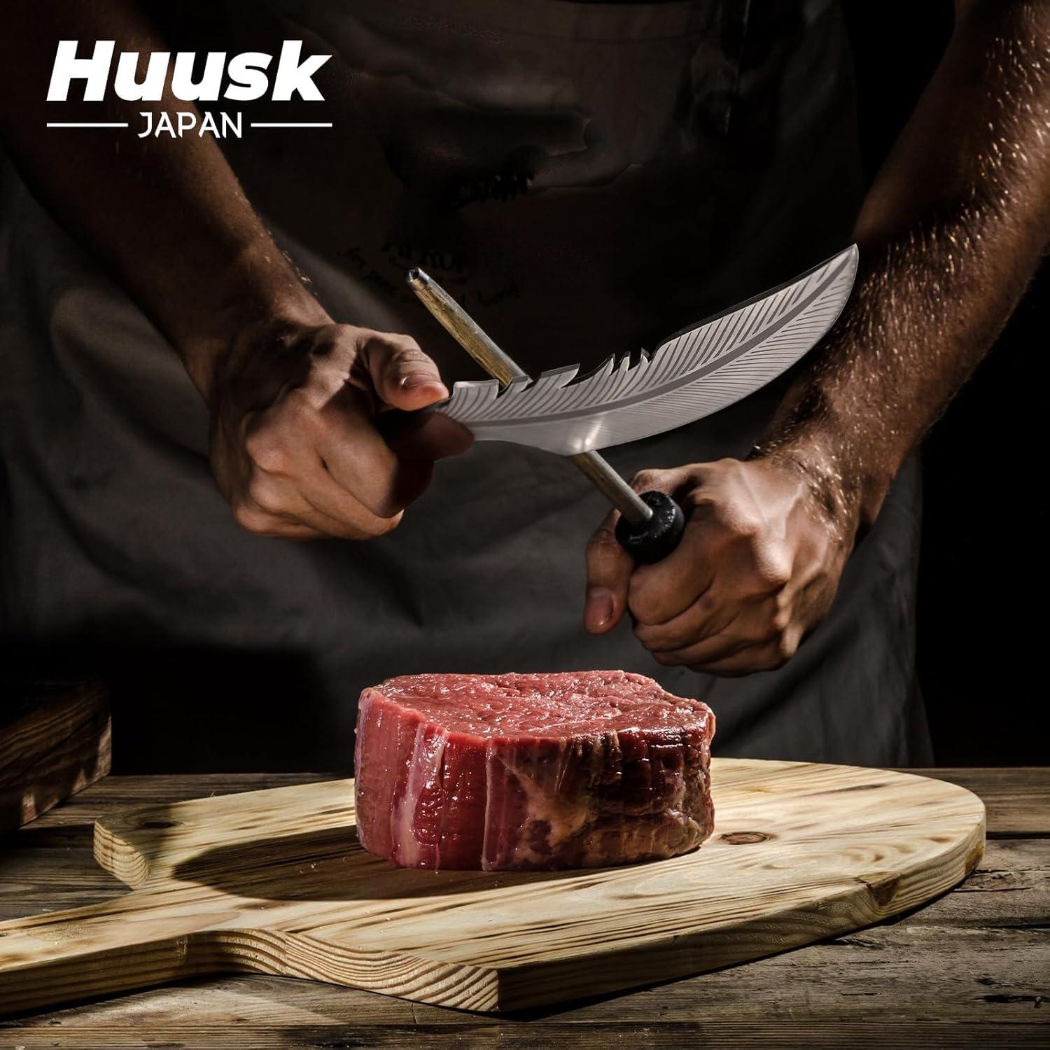 Cuchillo de Pluma Huusk 36.83 cm Acero Carbono Mango Madera