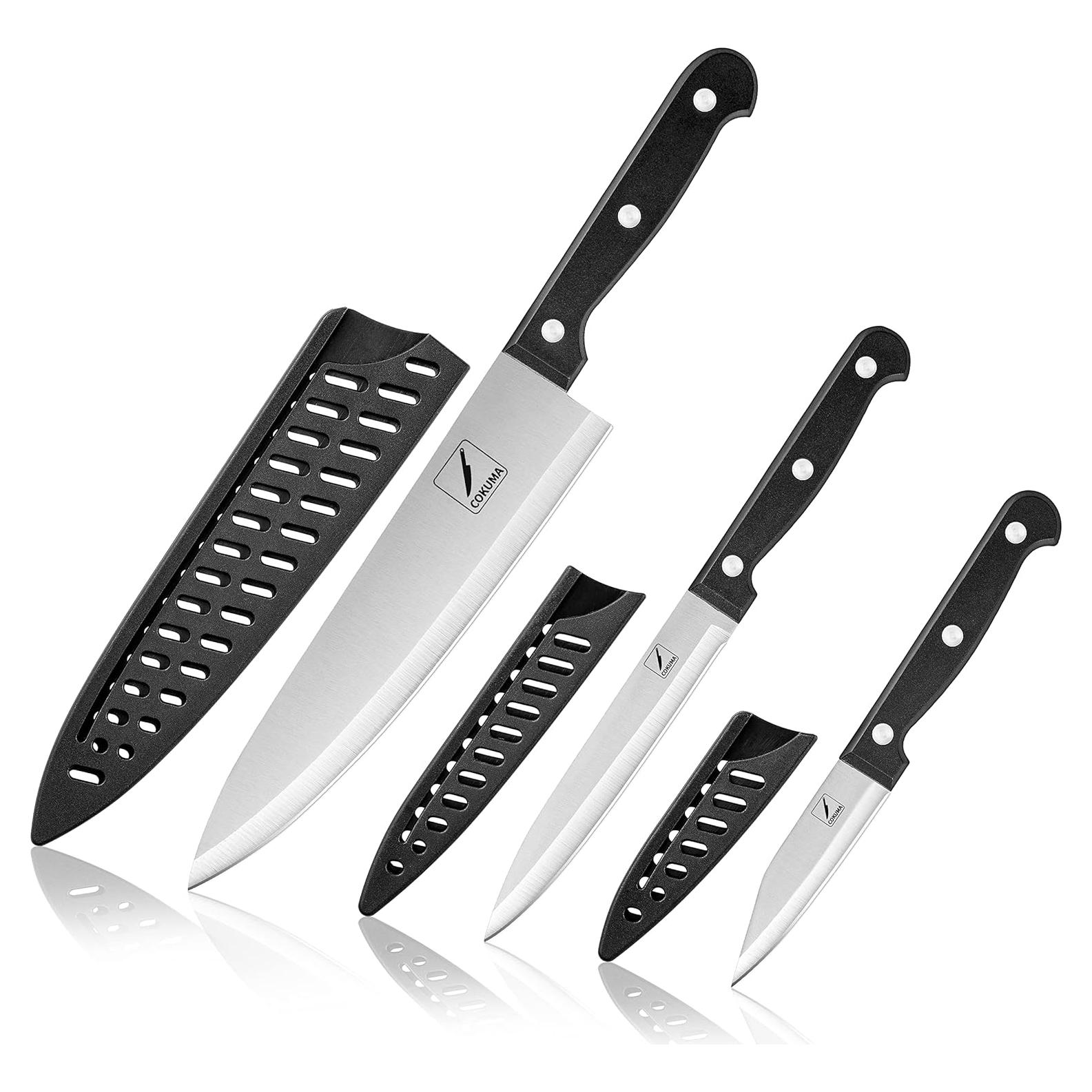 Set de Cuchillos de Cocina Cokuma 3 Piezas Acero Inoxidable