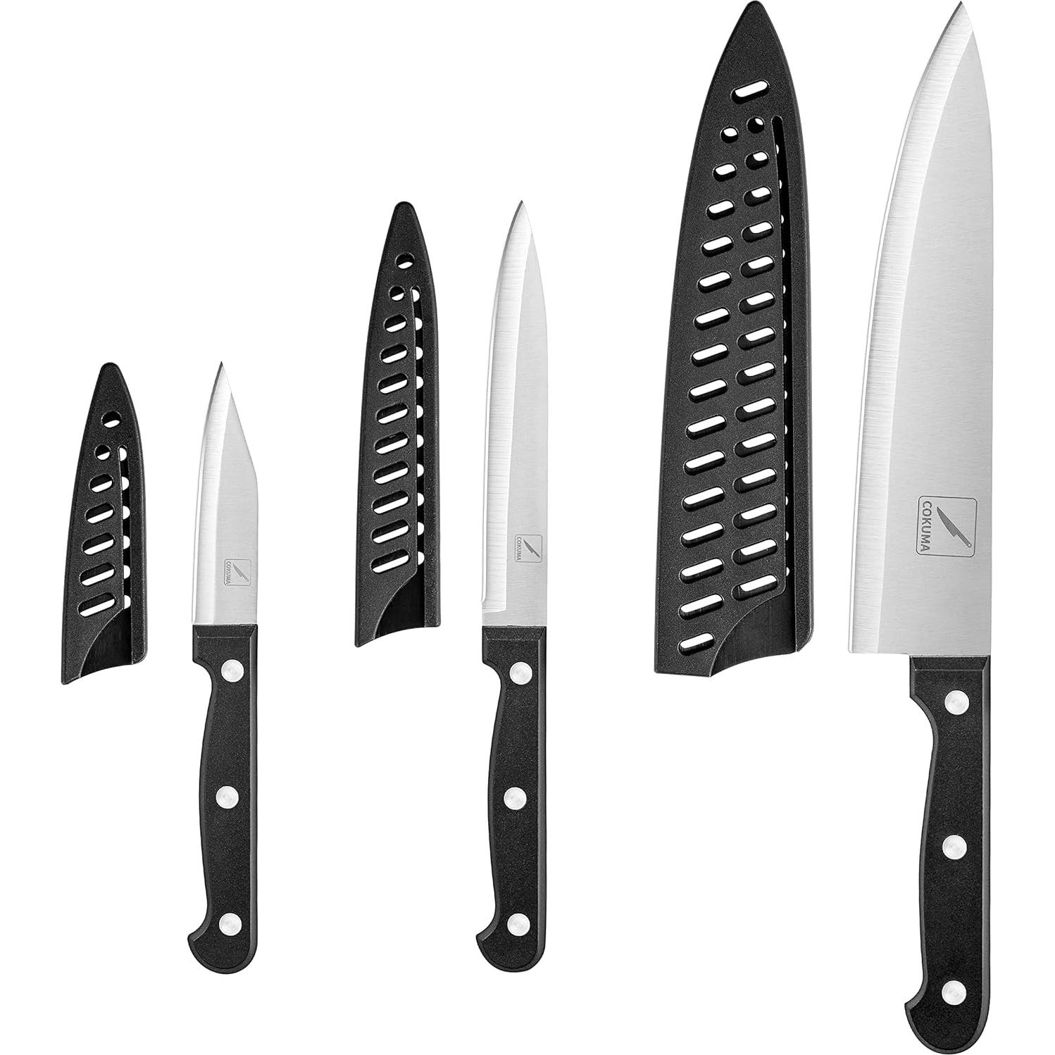 Set de Cuchillos de Cocina Cokuma 3 Piezas Acero Inoxidable