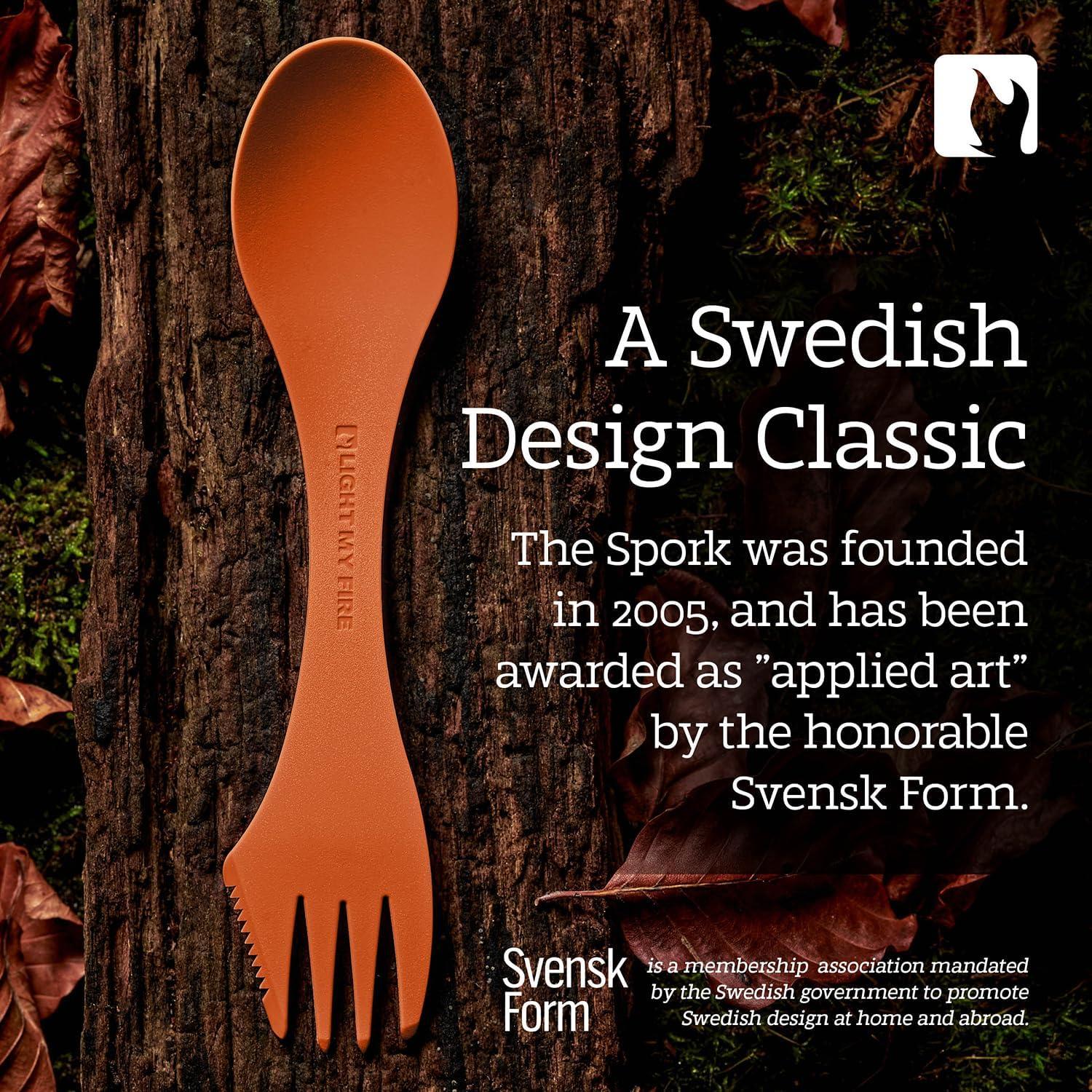 Spork Light My Fire 2-Pack Reutilizable Camping Naranja/Negro