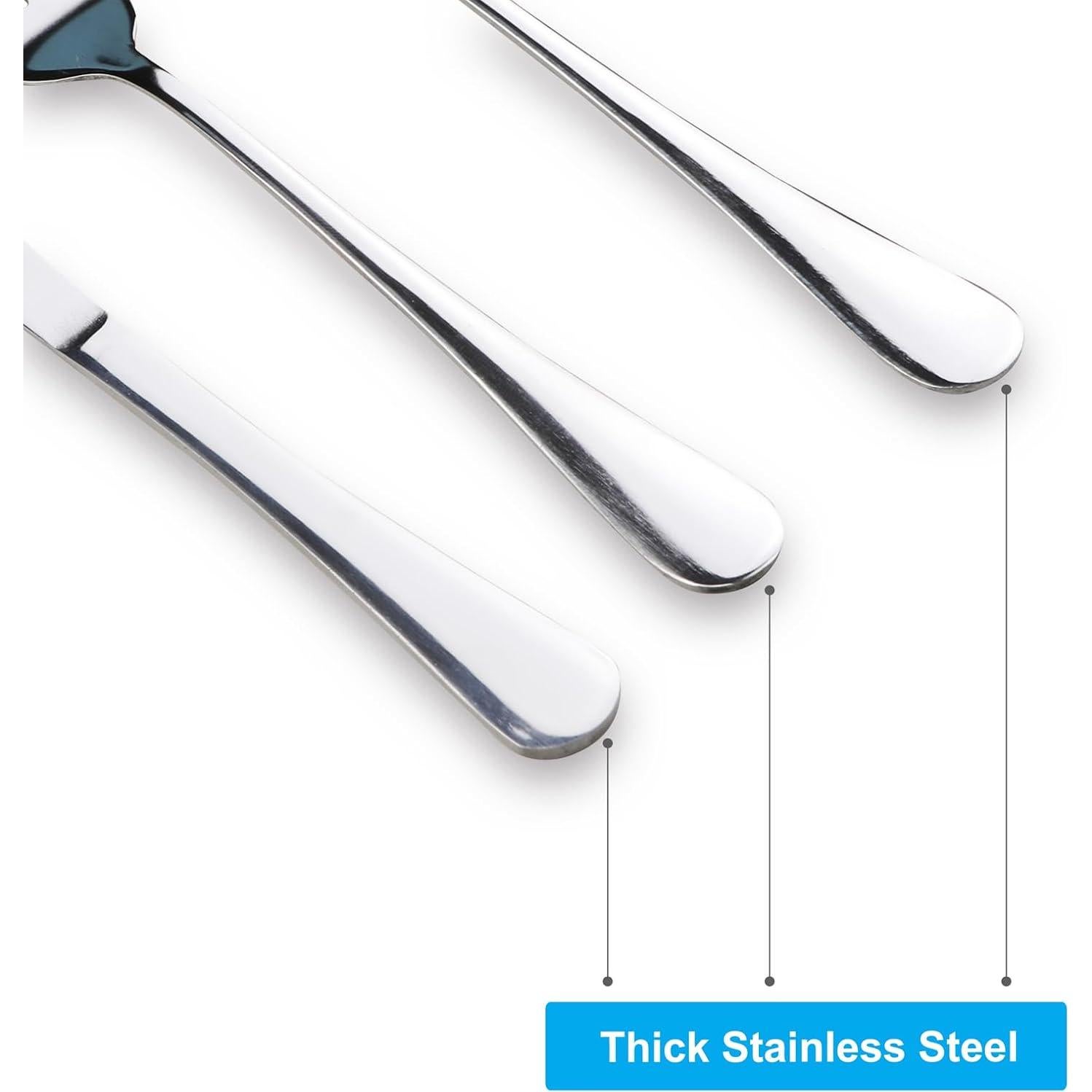 Juego de Utensilios de Viaje 4PCS Acero Inoxidable Lengnoyp