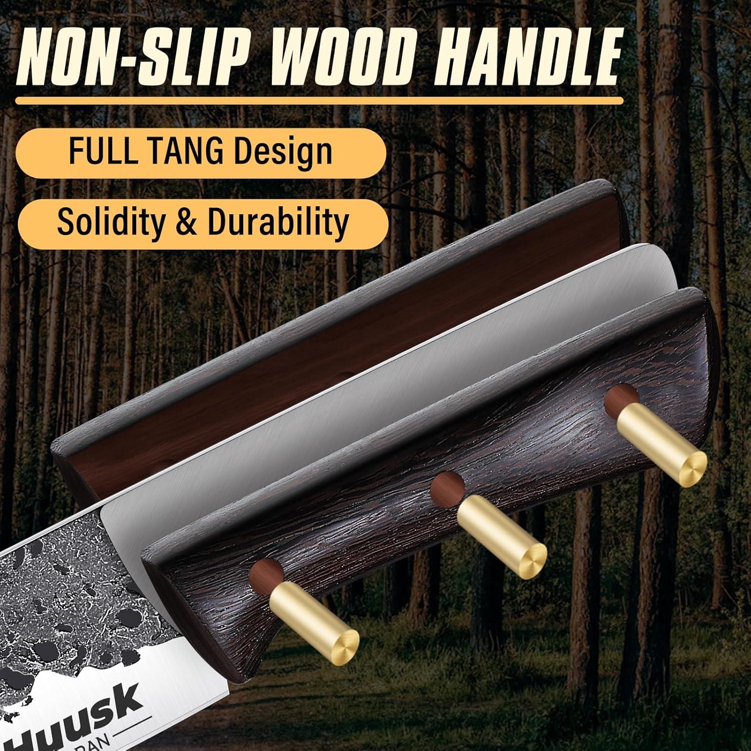 Juego de cuchillos de chef Huusk 3 piezas acero al carbono