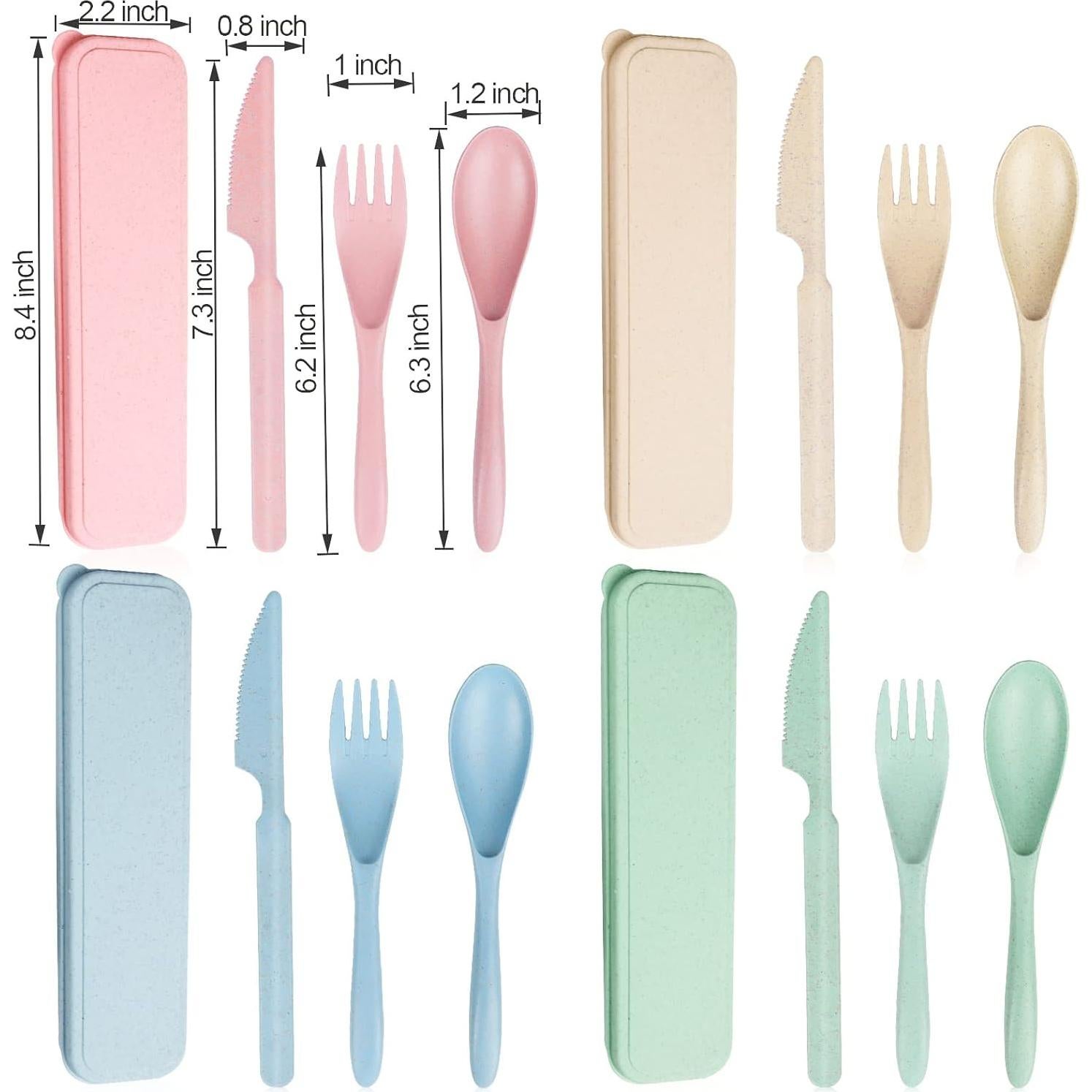 Juego de Utensilios de Viaje YDYTOP - 4 Piezas Ecológicos