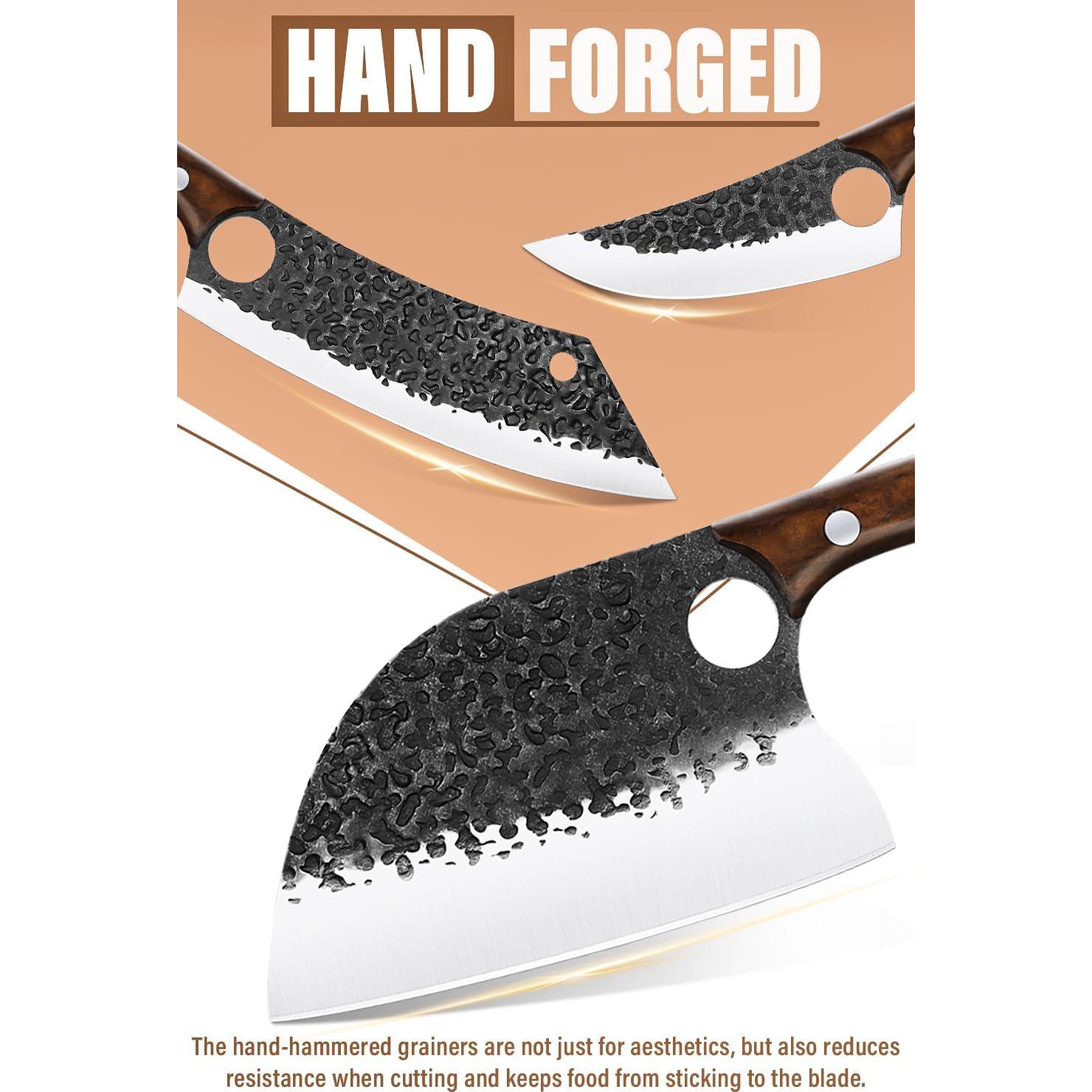 Juego de Cuchillos de Cocina Dragón Púrpura 9 Pzs Acero Alto Carbono