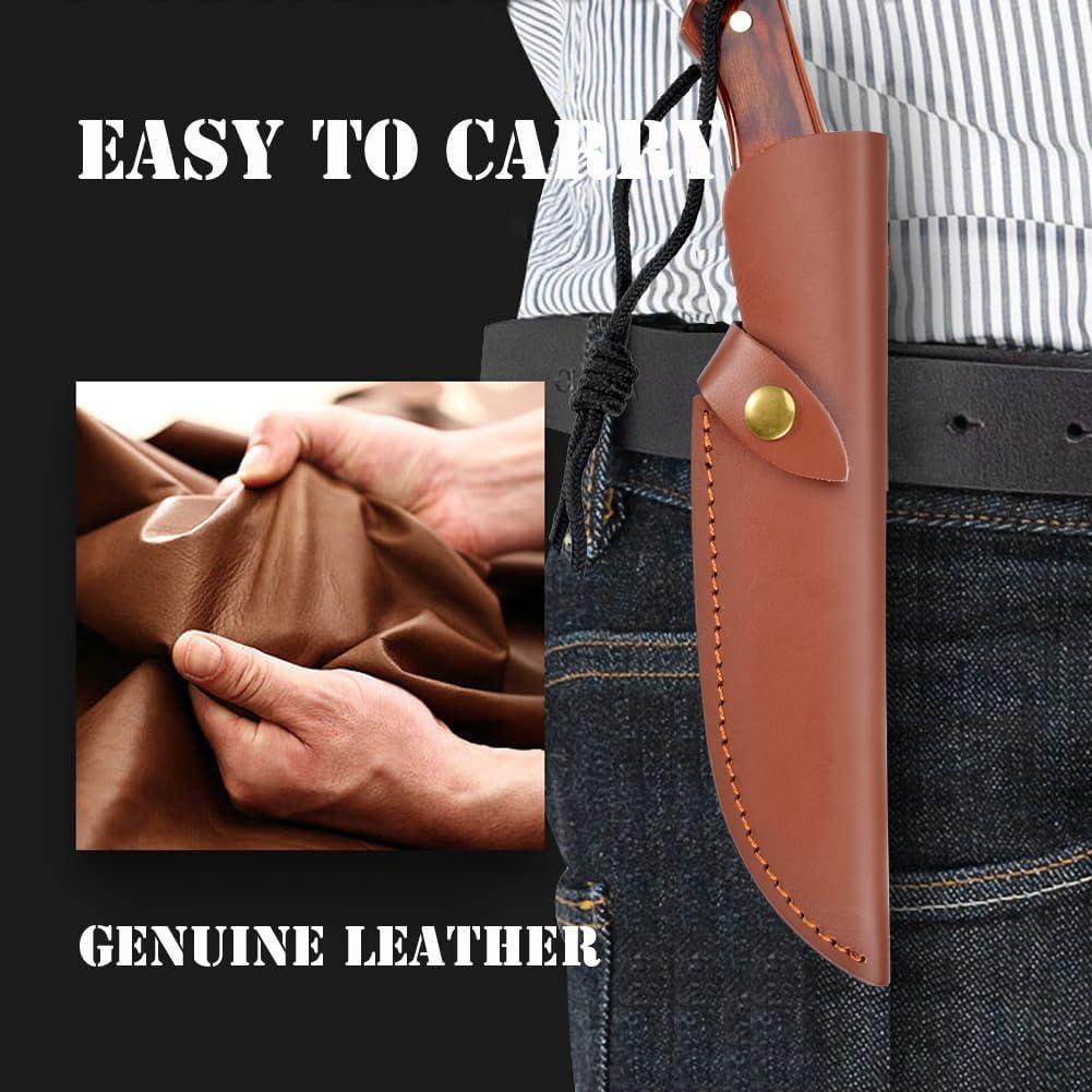 Cuchillo Fijo Astylway de Acero D2 27 cm con Funda de Cuero