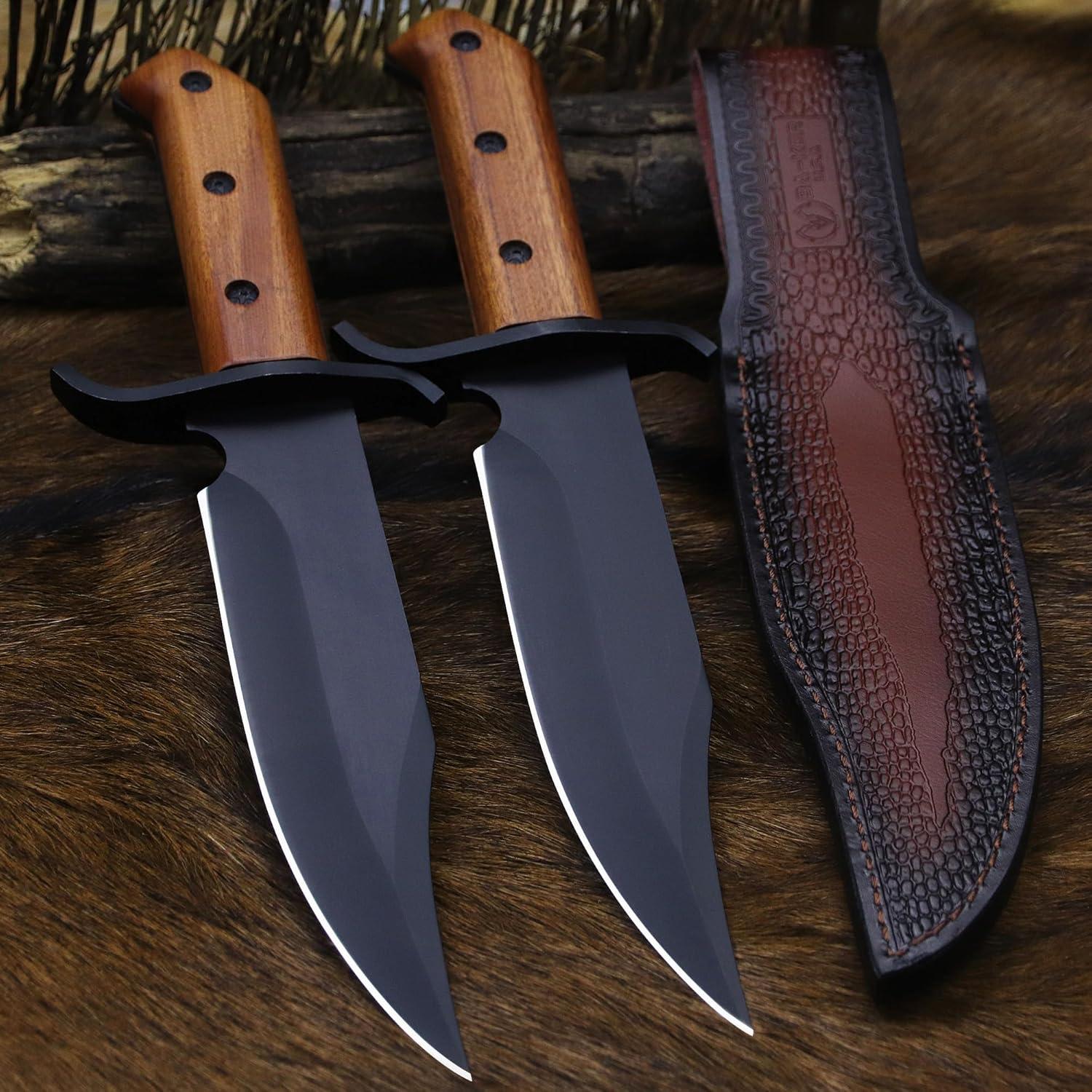 Cuchillo Bowie BA-KOR 33cm Acero 9CR18MOV + Funda y Encendedor