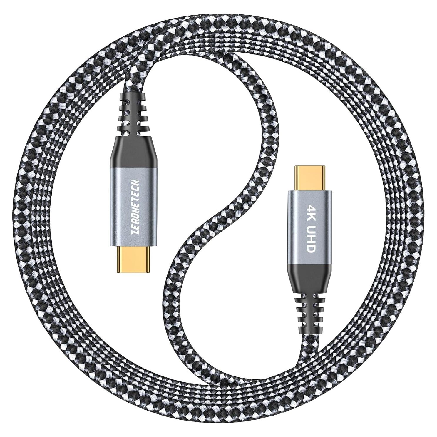 Cable USB C a USB C 1m 20Gbps 4K 100W Carga Rápida