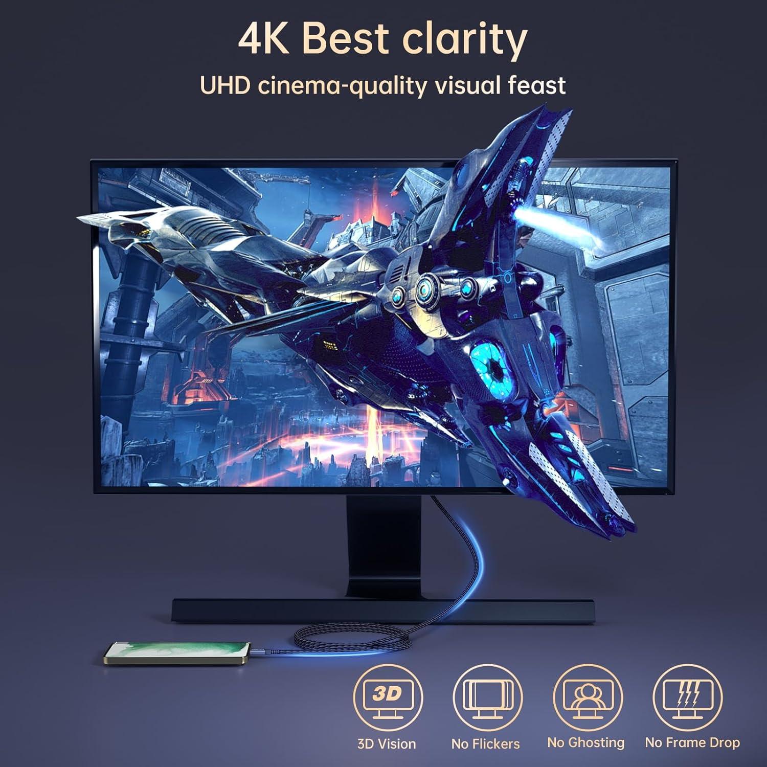 Cable USB C a USB C 1m 20Gbps 4K 100W Carga Rápida