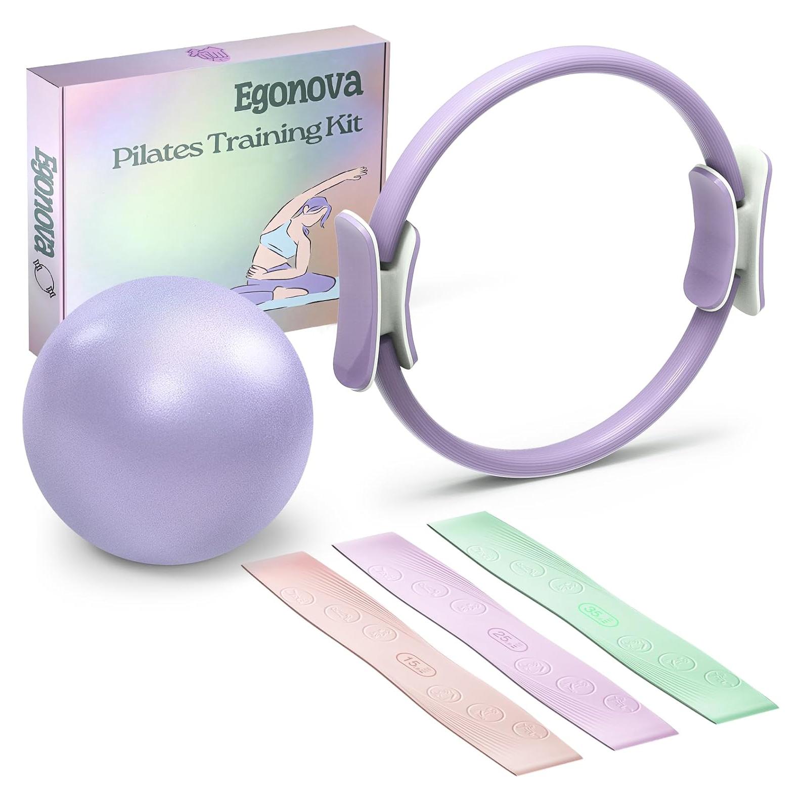 Juego de Anillo de Pilates EgoNova con Pelota y Bandas de Resistencia