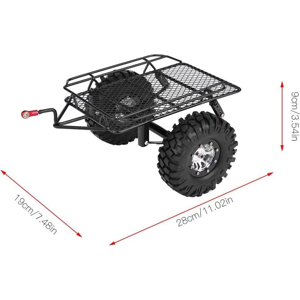 Remolque Volcador RC Dilwe 1/10 para D90/SCX10 - Metal