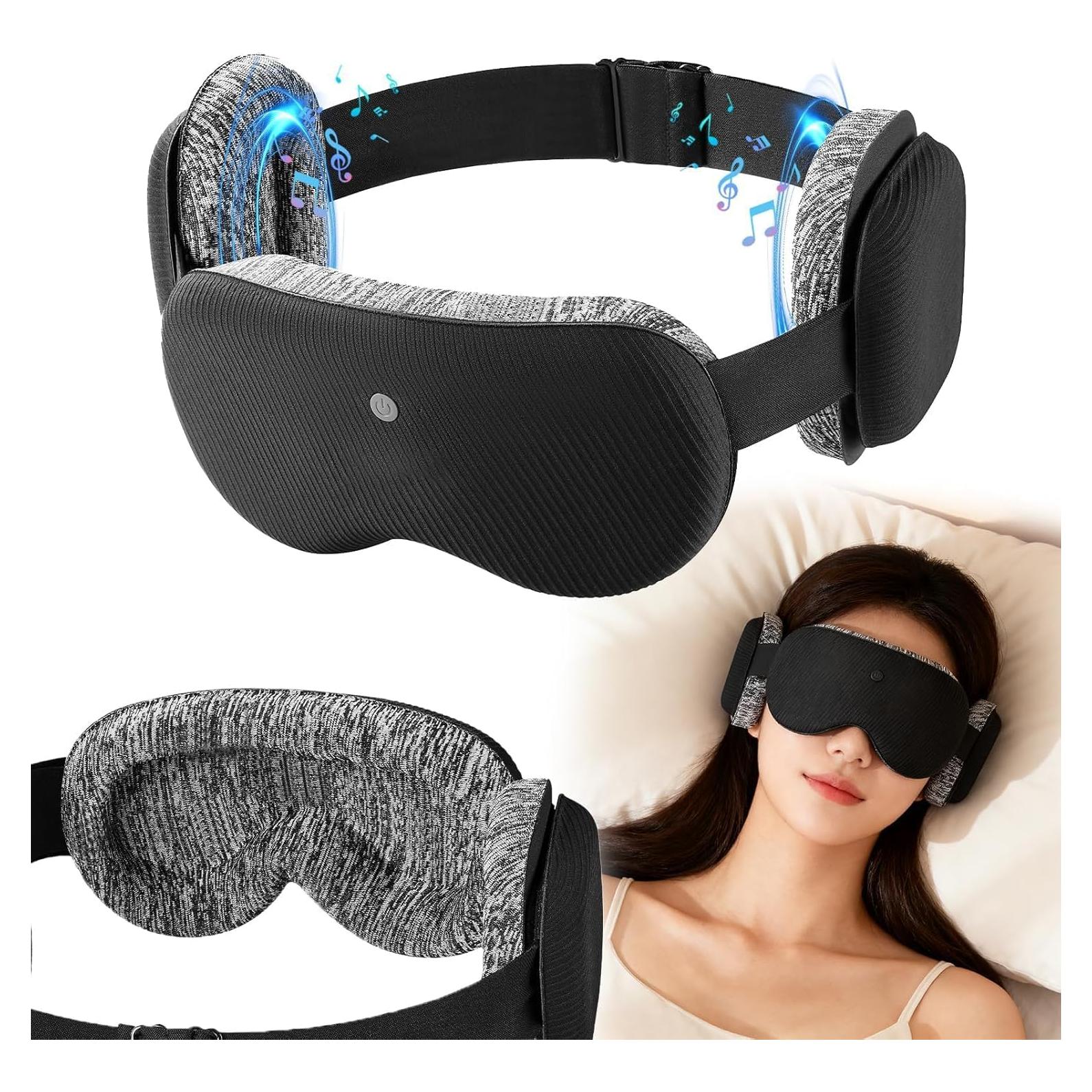 Máscara de Sueño Bluetooth Fismool 3D Control de Voz Negra