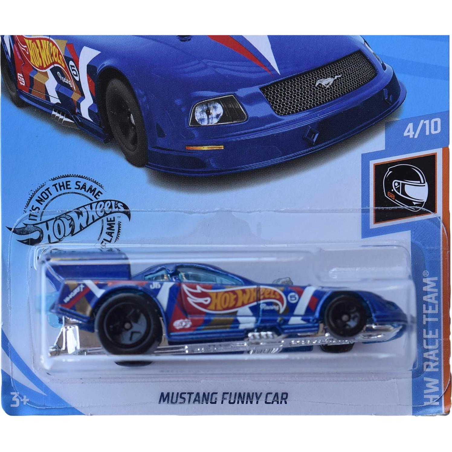 Hot Wheels Mustang Funny Car 1:64 Azul Coleccionable