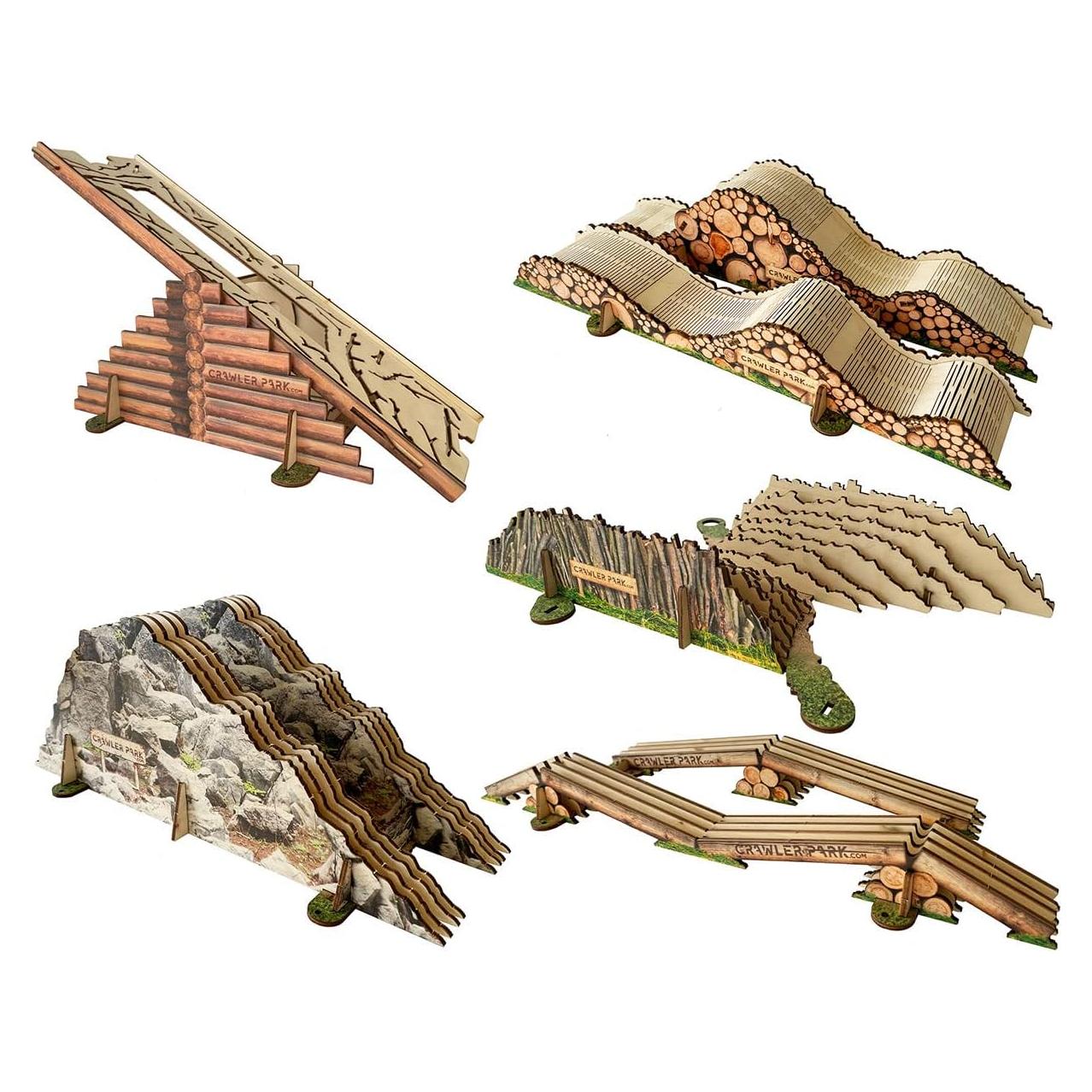 Kit de 5 Obstáculos para Circuito RC Crawler Toyswd 1/24