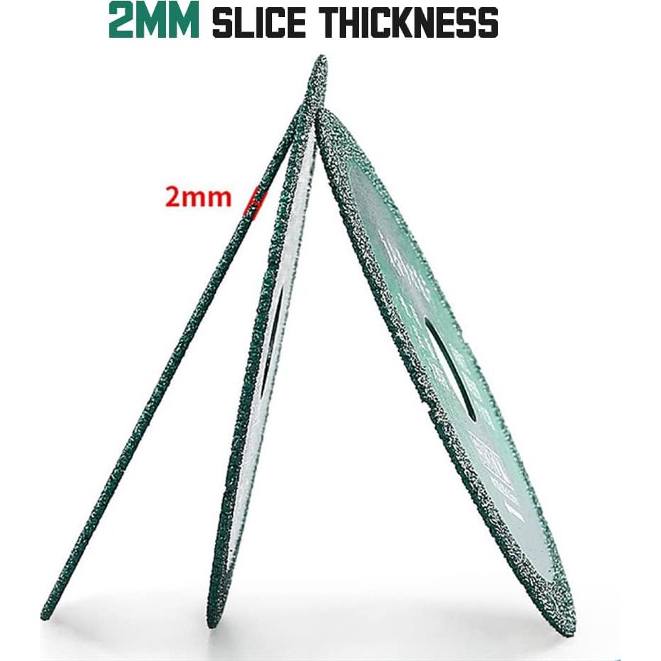 5pack 4 Inch Indestructible Disc for Grinder, Cutting Discs for Angle Grinder, for Metal Smooth Cutting, Ceramic Tile Chamfering Grinding and Multifunctional Cutting Saw Blade for Various Materials