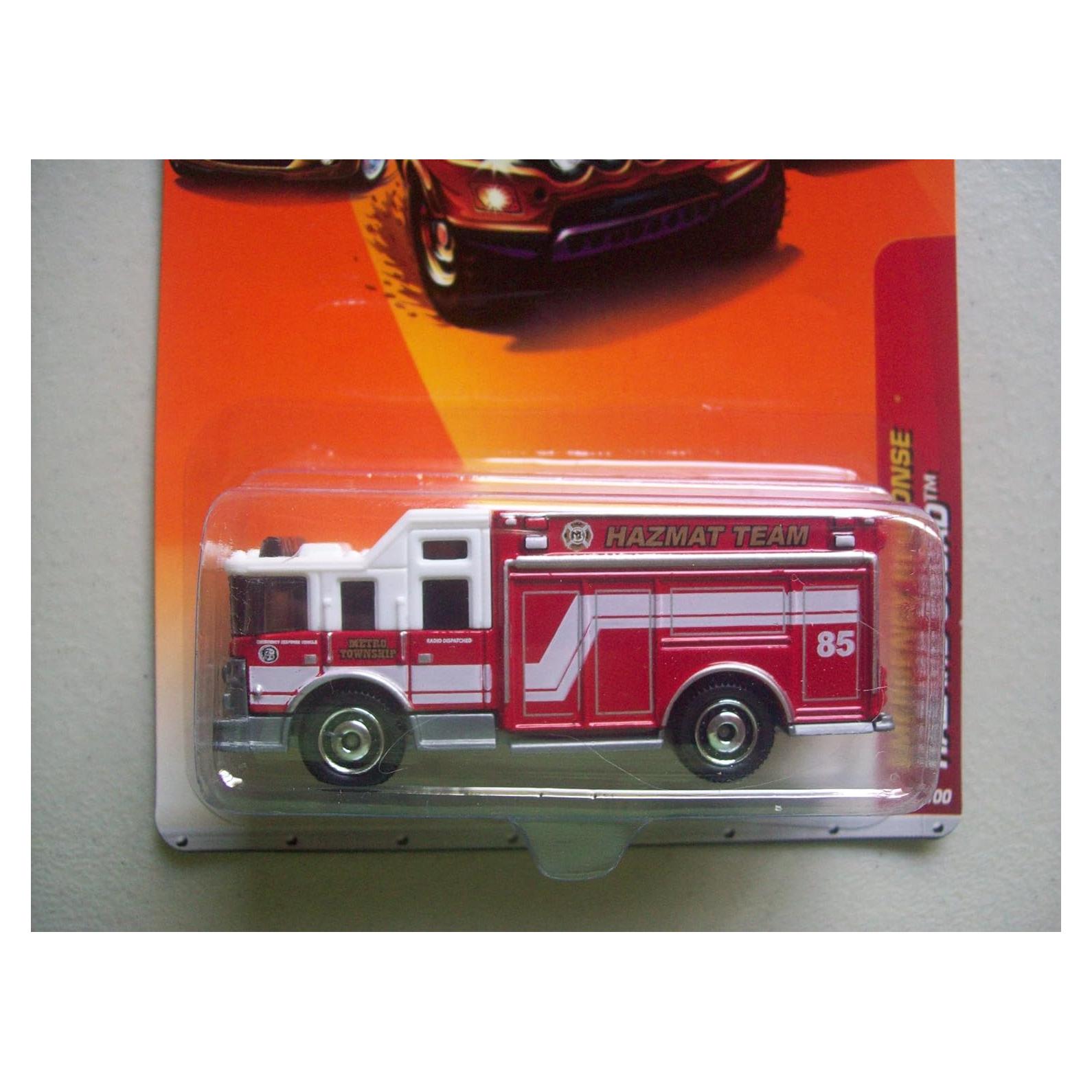 Camión de Bomberos Matchbox 2009 Escuadrón de Peligro 7.62 cm