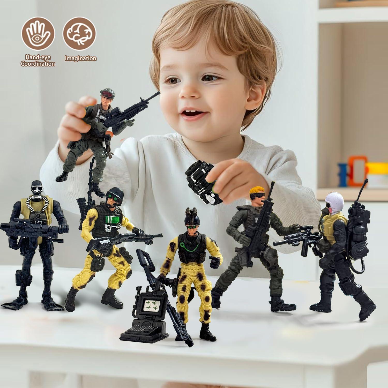 Set de Figuras de Acción Soldados del Ejército Baimiby 6 Piezas