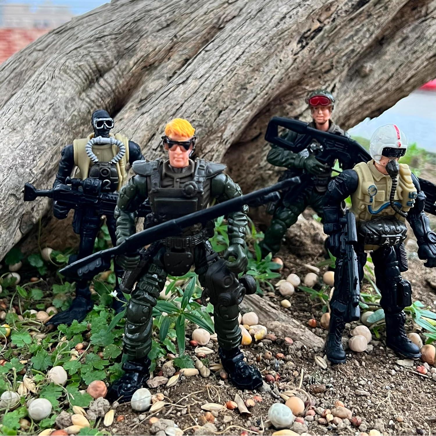Set de Figuras de Acción Soldados del Ejército Baimiby 6 Piezas