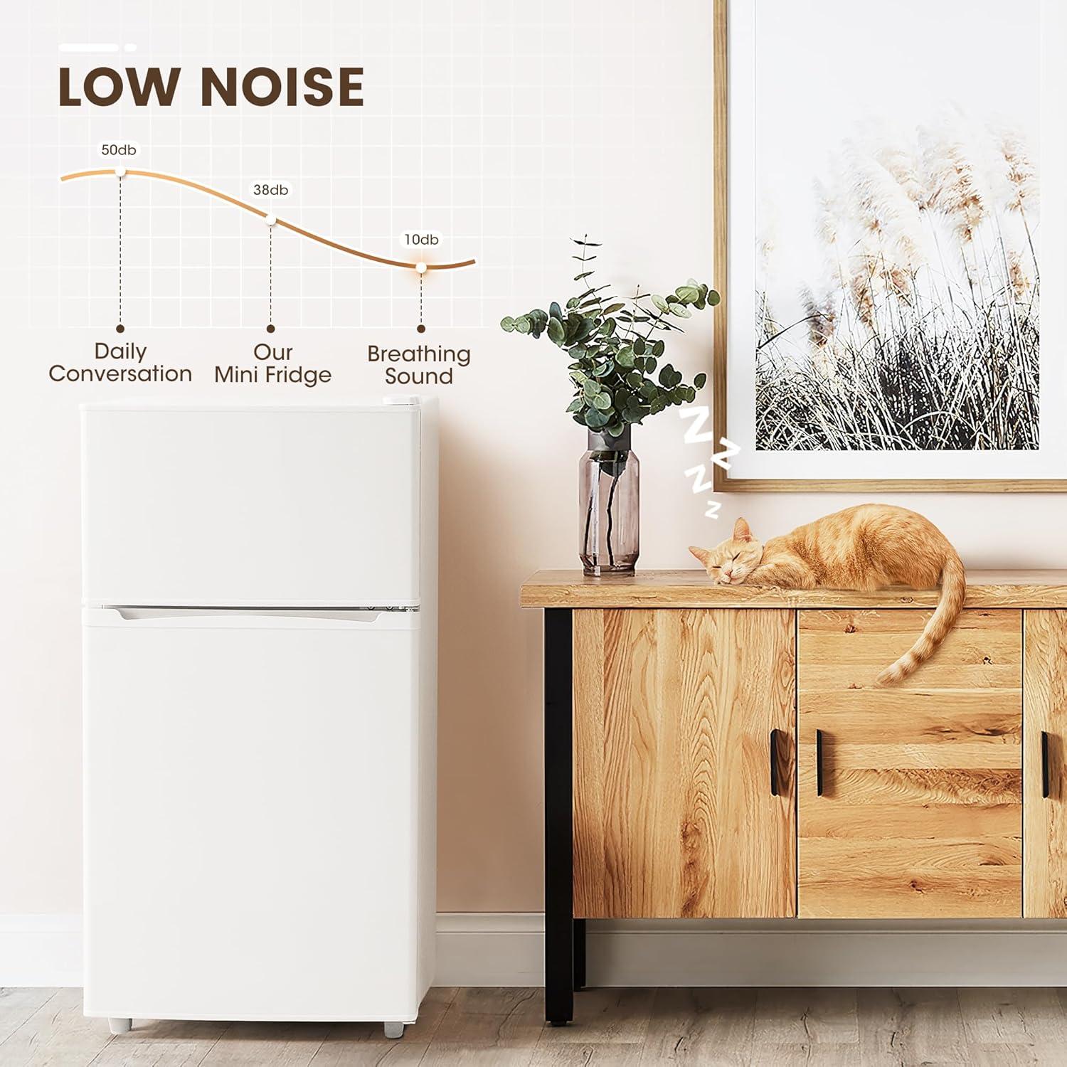 Mini Nevera Manastin 3.55 Pies³ Blanca con Congelador