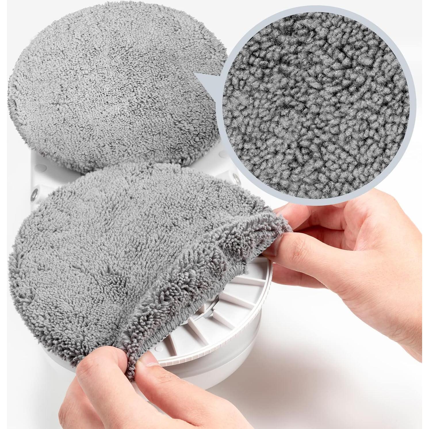 Tosima Accessory for Window Cleaning Robot, Washable and Reusable Cleaning Cloth for W2/W3 Window Cleaner, 12 Pieces (6 Groups)