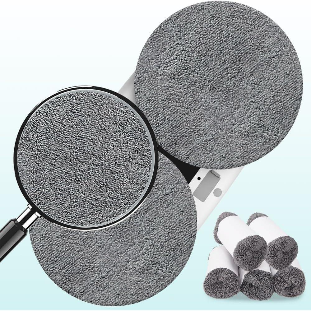 Tosima Accessory for Window Cleaning Robot, Washable and Reusable Cleaning Cloth for W2/W3 Window Cleaner, 12 Pieces (6 Groups)