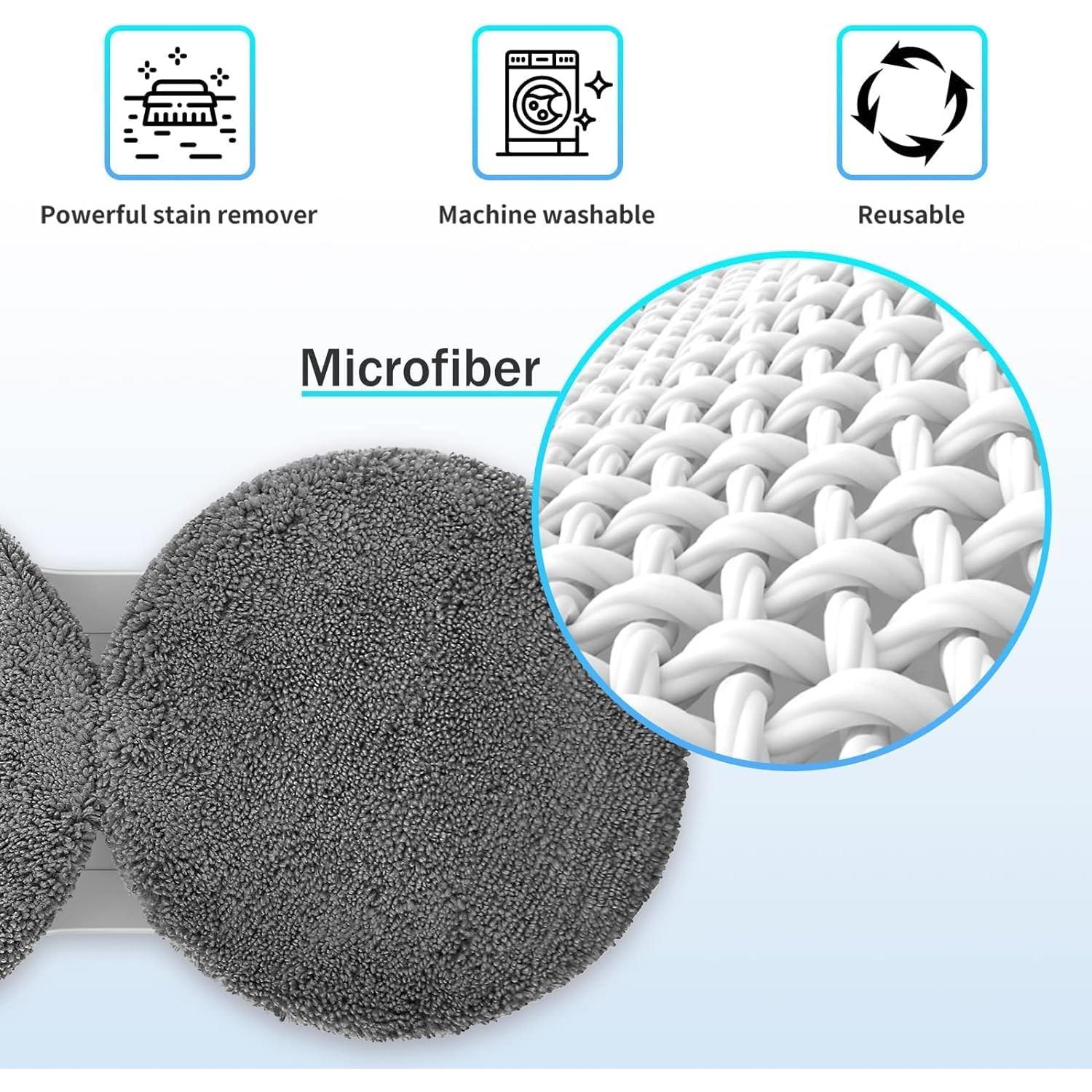 Tosima Accessory for Window Cleaning Robot, Washable and Reusable Cleaning Cloth for W2/W3 Window Cleaner, 12 Pieces (6 Groups)