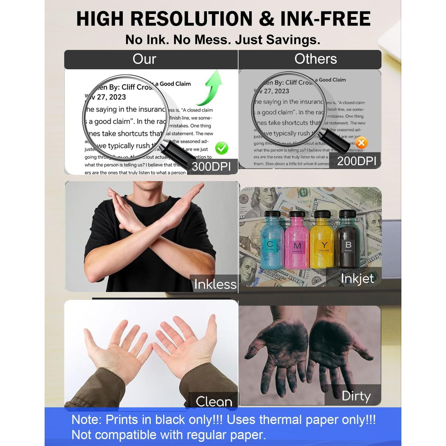 Impresora Portátil Térmica iDPRT MT610 Pro 300 DPI Bluetooth