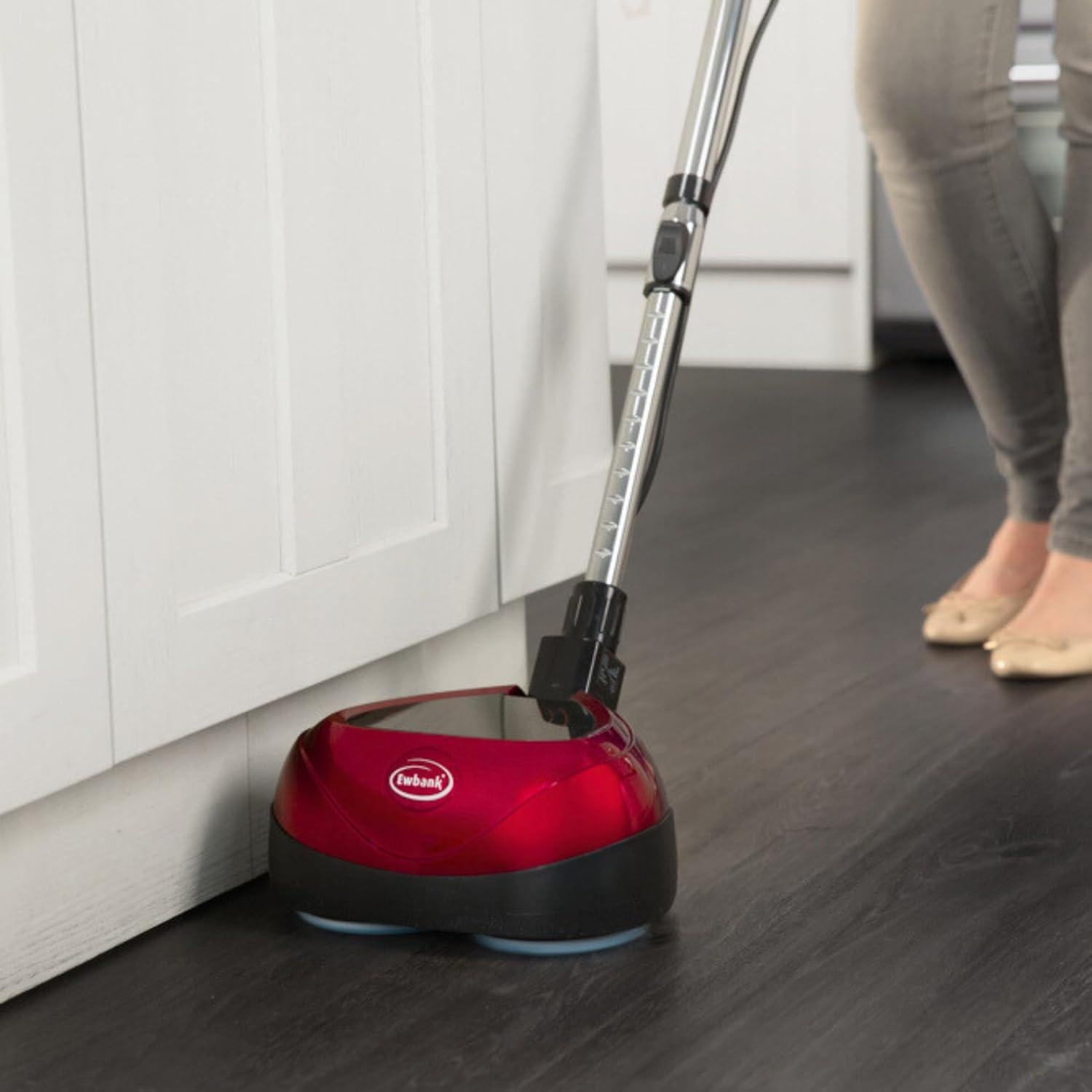 Ewbank EP170 Complete Cleaner, Washer, Scrubber, Scourer, and Polisher, Interchangeable Brushes and Pads Multi-Use Floor Machine, 2200 rpm, Lightweight, Red, 8 Pound