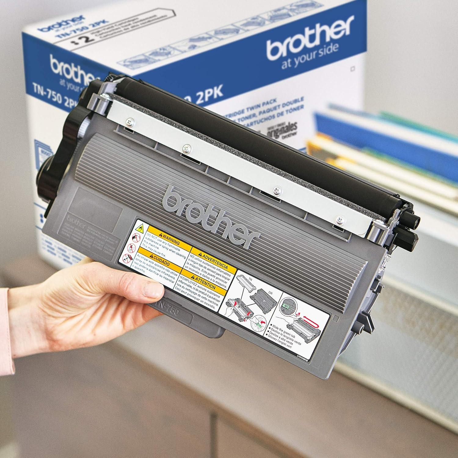 Cartucho de Tóner Negro Brother TN750 Alta Capacidad 2PK