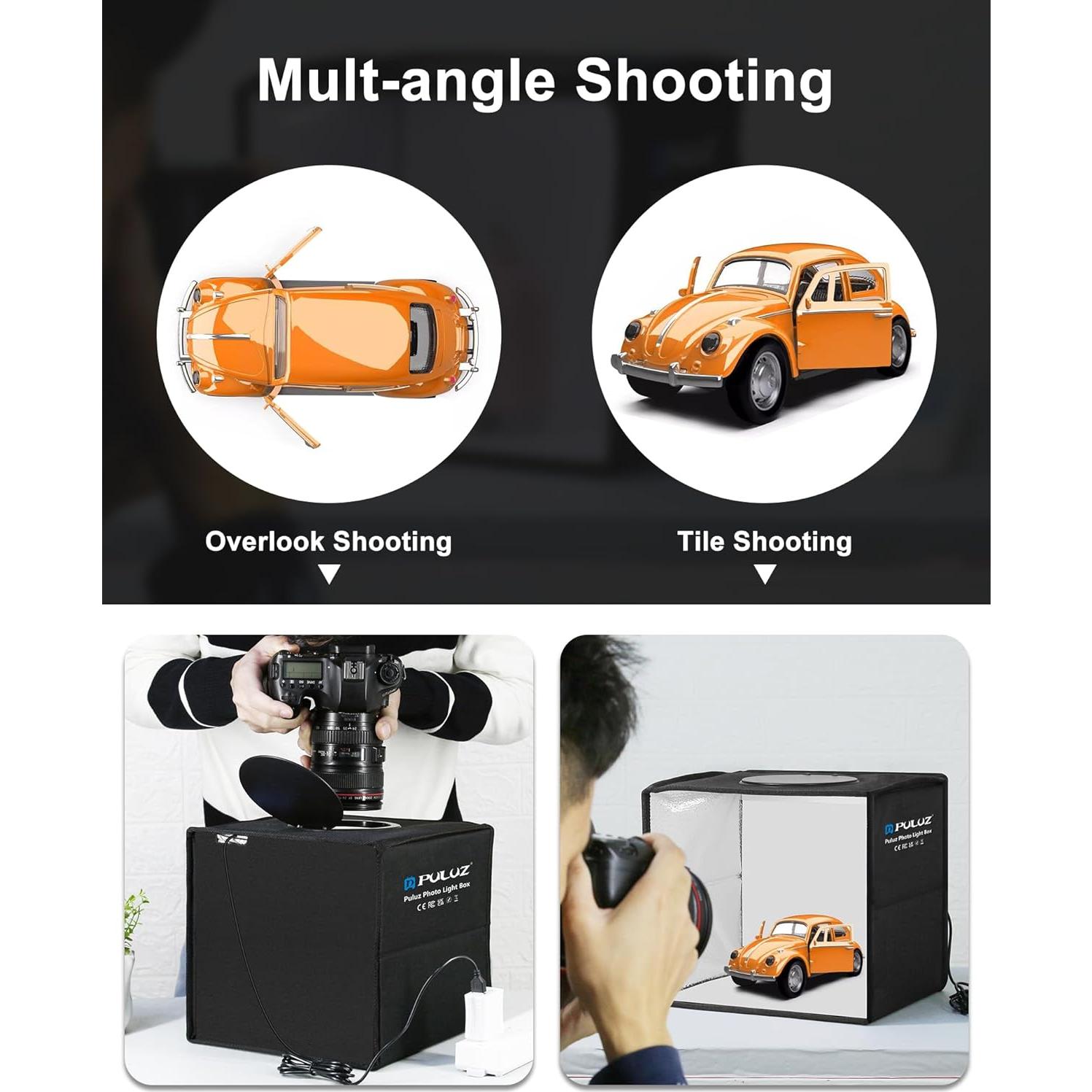 Estudio Fotográfico PULUZ 25x25cm con 102 LED y Fondos