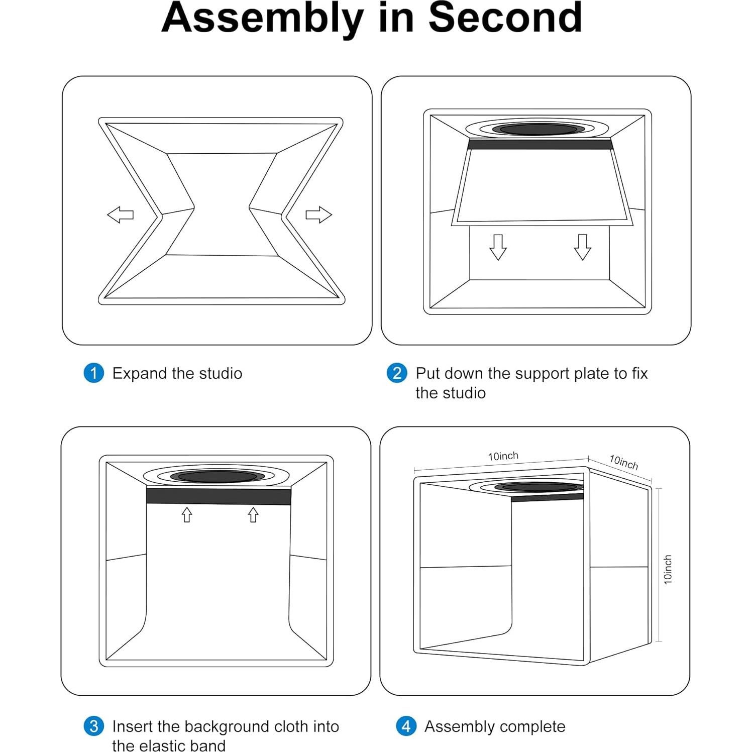 Estudio Fotográfico PULUZ 25x25cm con 102 LED y Fondos