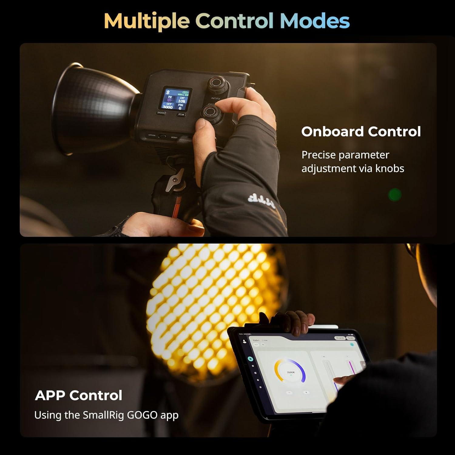 Luz de Video COB SmallRig RC 100B 100W Bi-Color 2700K-6500K