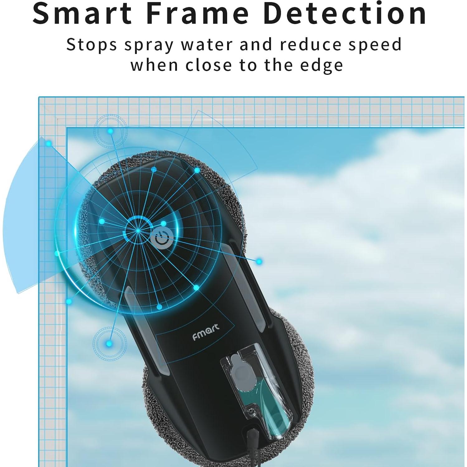 Robot Limpiador de Ventanas FMART T9PRO - 3800PA, Control Remoto
