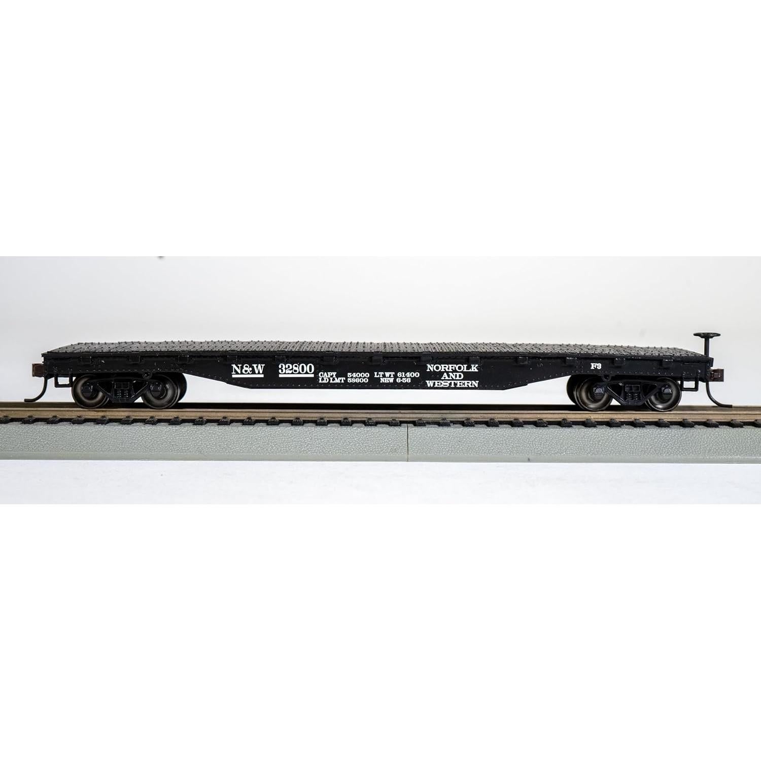 Carro Plano HO Bachmann 52' Norfolk & Western - Ruedas Metal