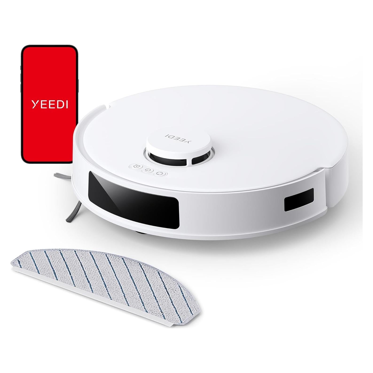 Aspiradora Robot Yeedi C12, Succión 8000Pa, Mopa, Blanca