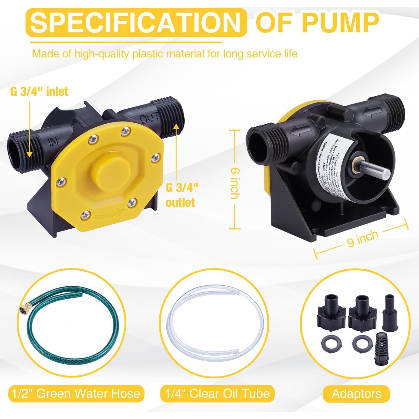 Bomba de Agua Manual TOPWAY para Taladro con Manguera 0.59 kg