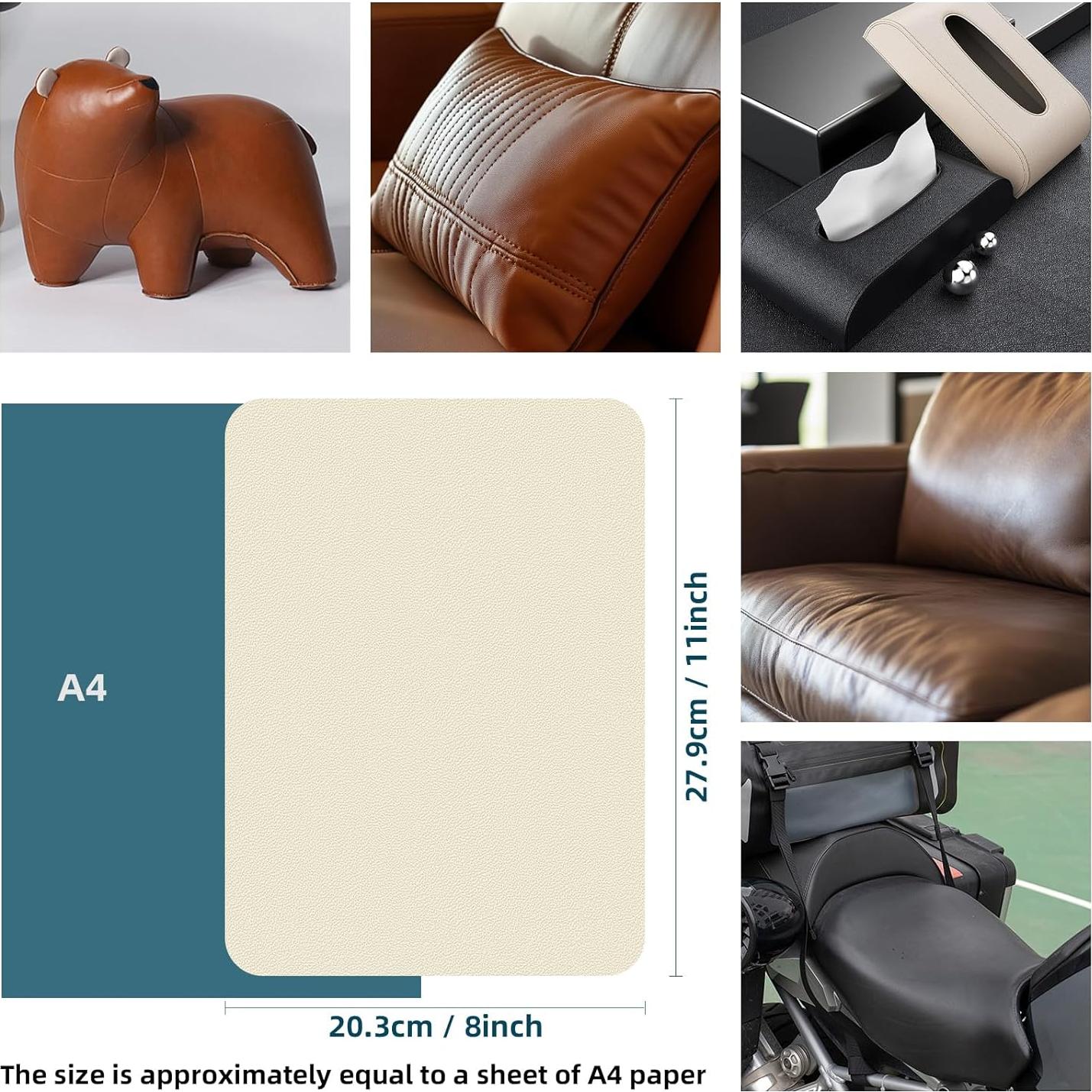 Parches de Reparación de Cuero Wildreeds 2 Pcs 20x28 cm Beige