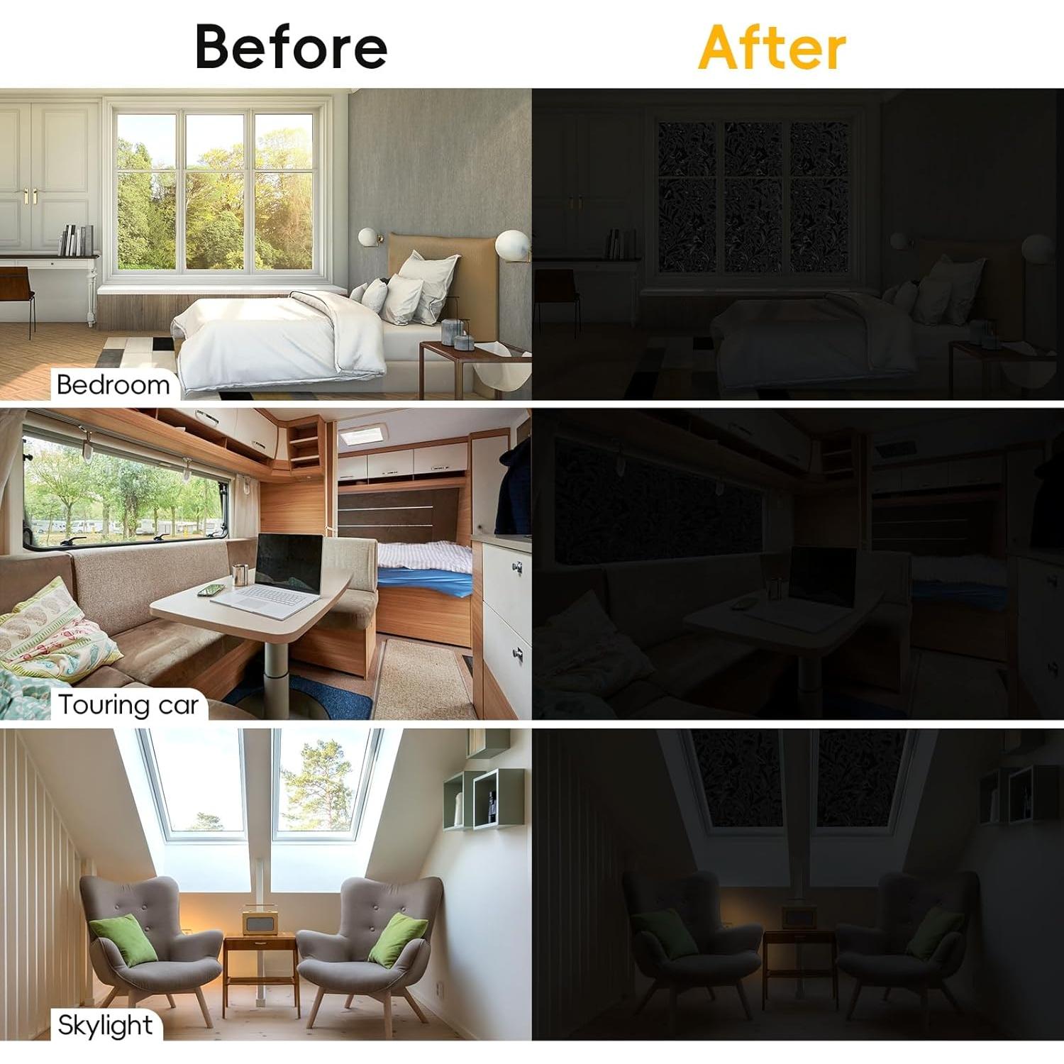 Película Blackout Dwersty 44.45x200 cm Tulipán Decorativa