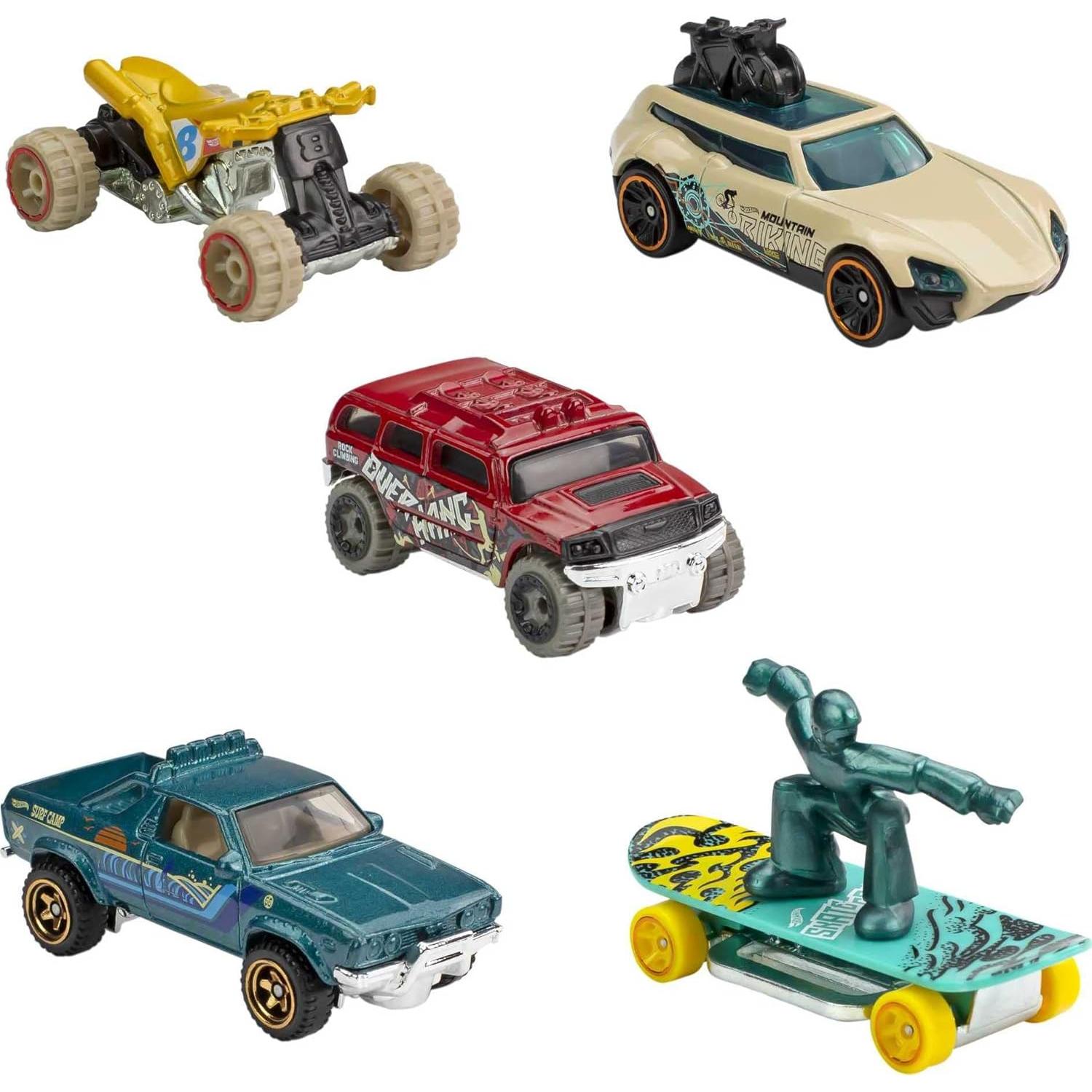 Paquete de 5 Hot Wheels Mattel con 15 coches a escala 1:64