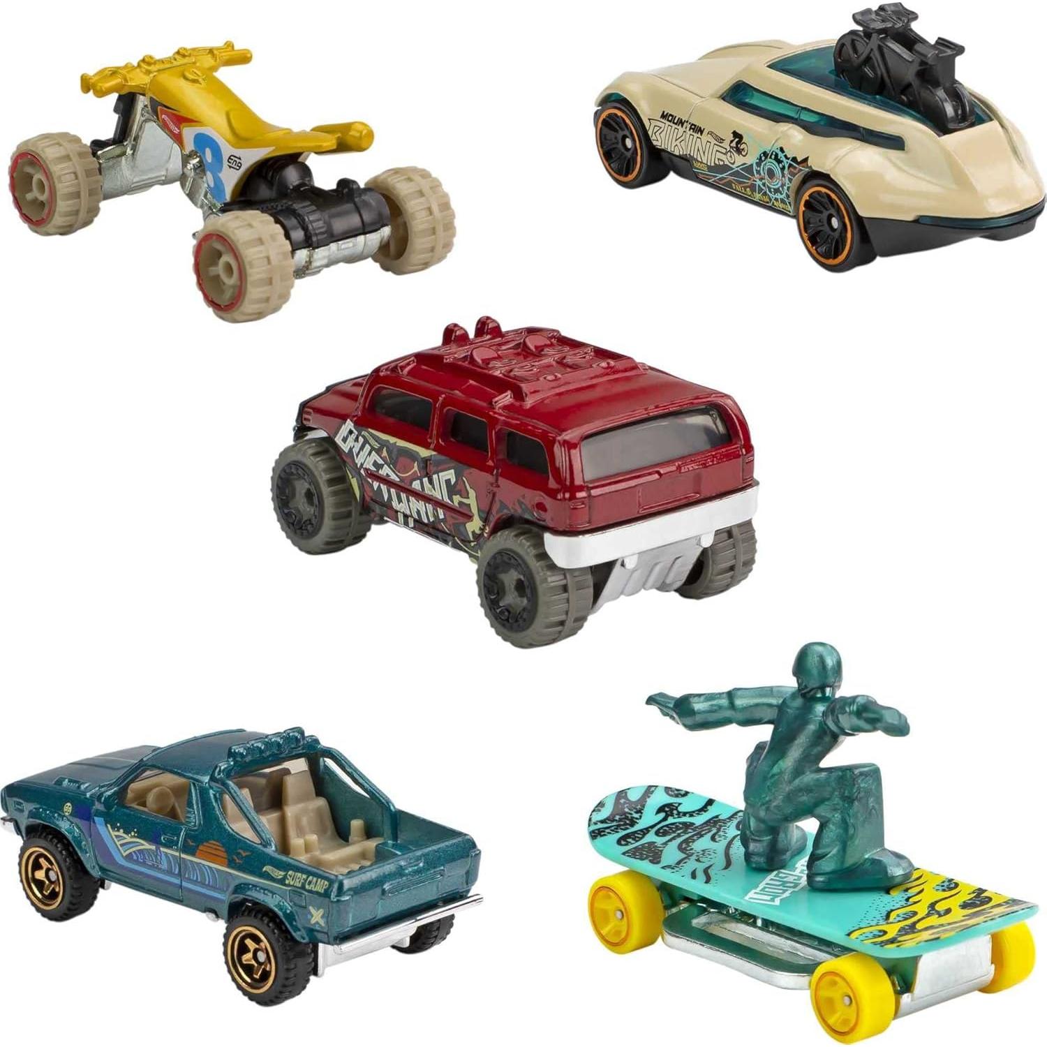 Paquete de 5 Hot Wheels Mattel con 15 coches a escala 1:64