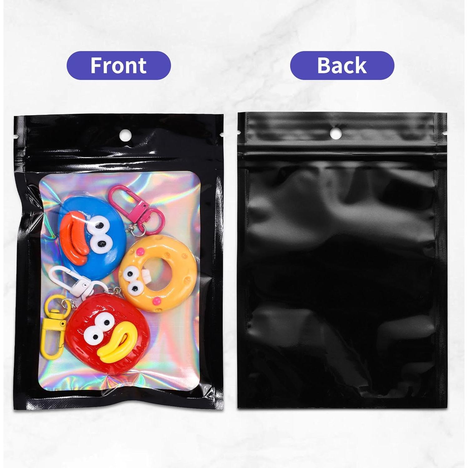 100 Bolsas de Empaque Holográficas 3x4 cm Motomy - Reutilizables