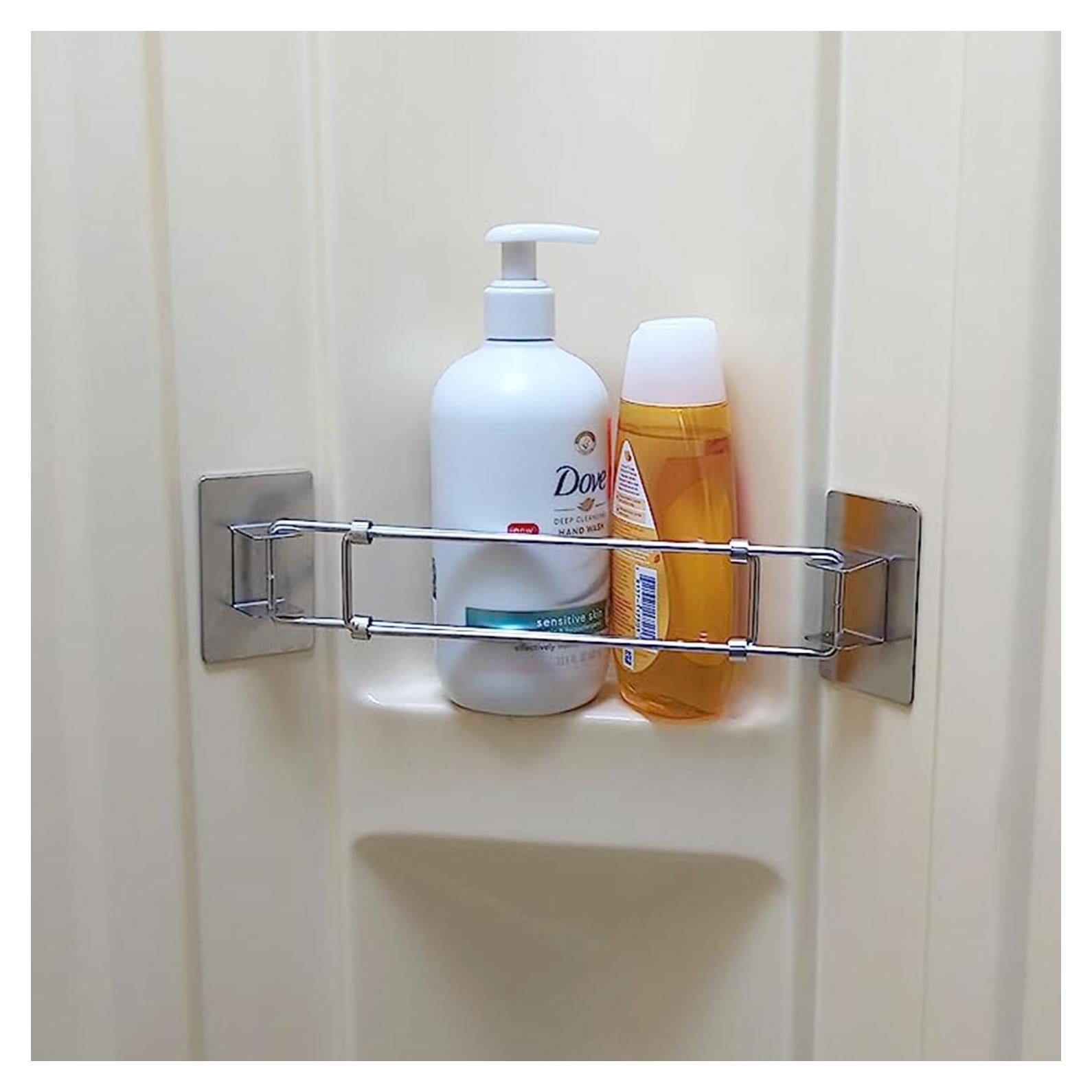 Barra de Almacenamiento de Esquina para Ducha RV Safoner - Acero Inoxidable Ajustable 20-35 cm