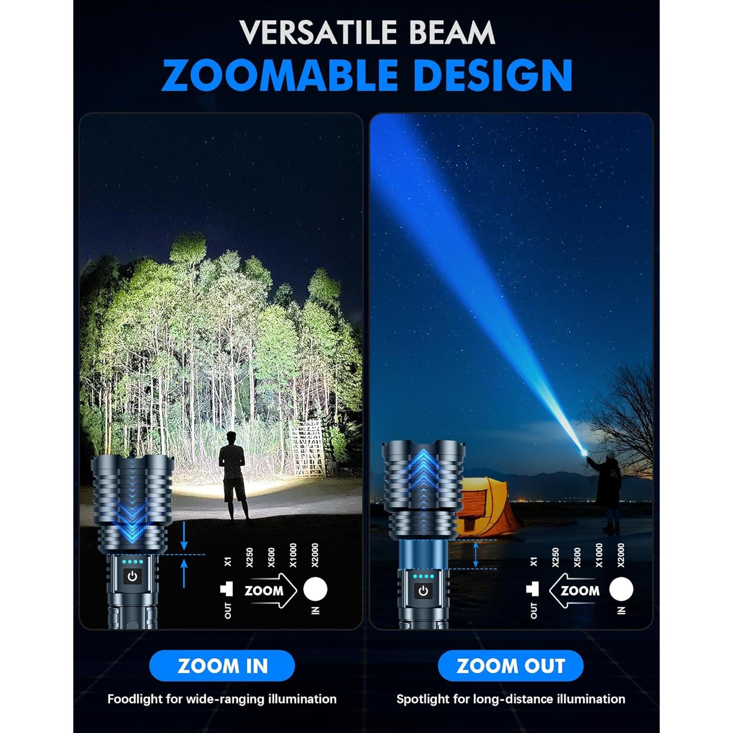 Linterna LED Recargable Grentay XHP-160 2500 Lúmenes IP67