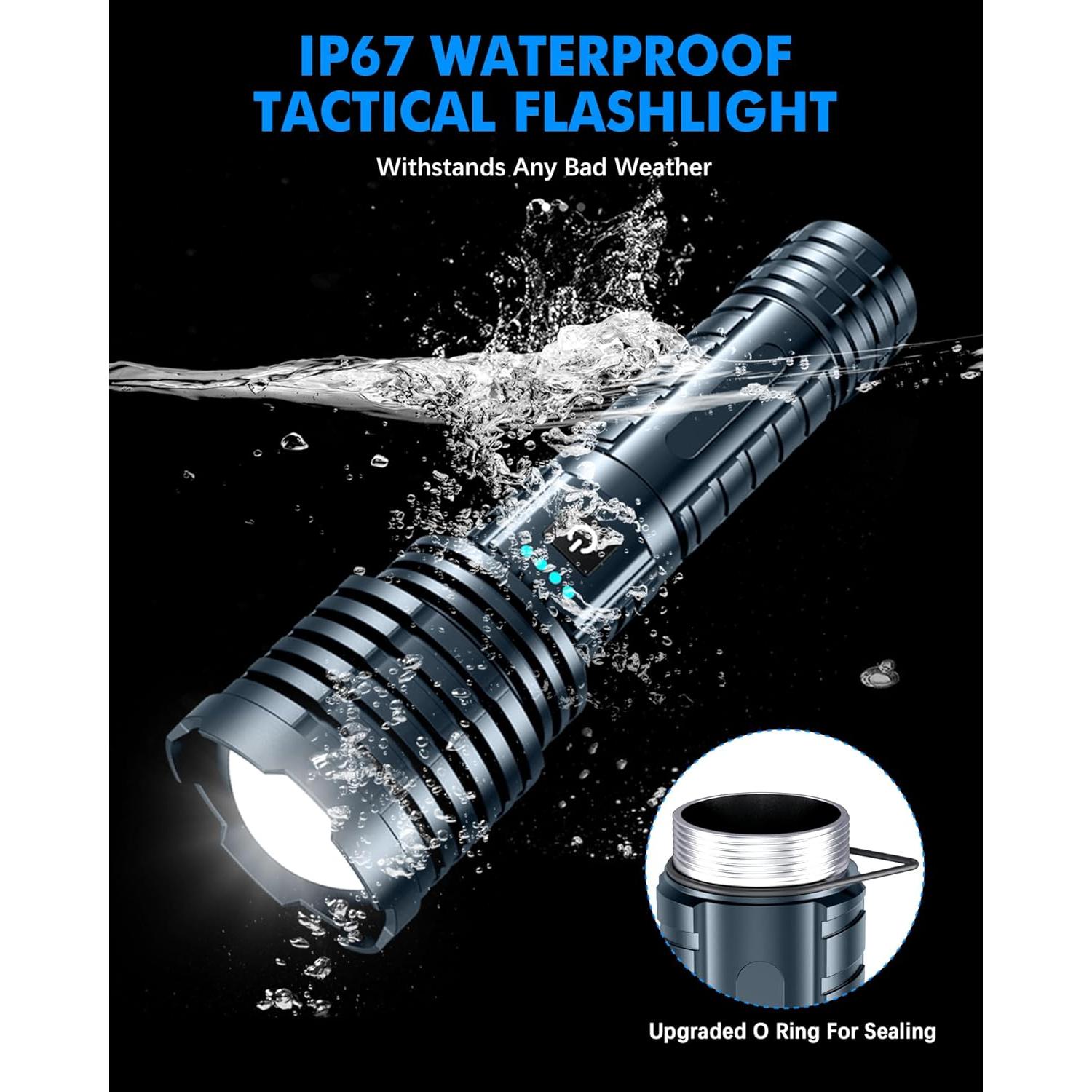 Linterna LED Recargable Grentay XHP-160 2500 Lúmenes IP67