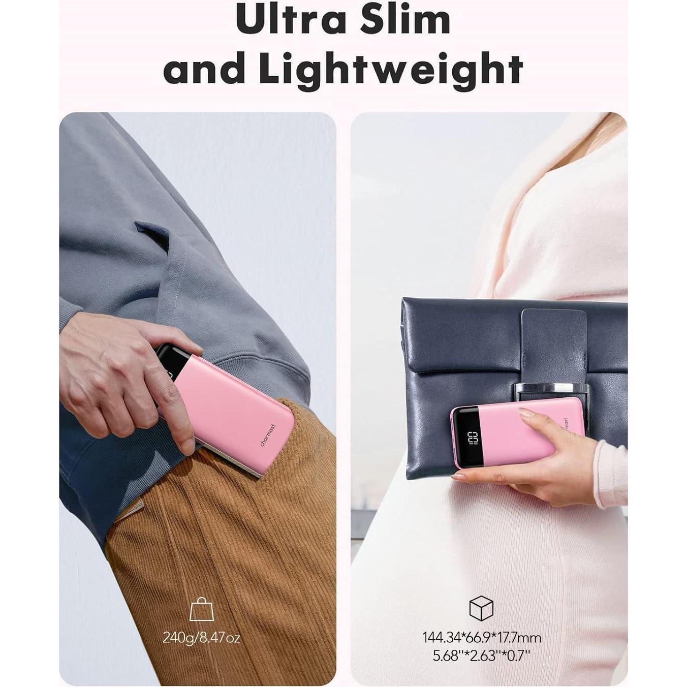 Cargador portátil Charmast 10000mAh con cables incorporados