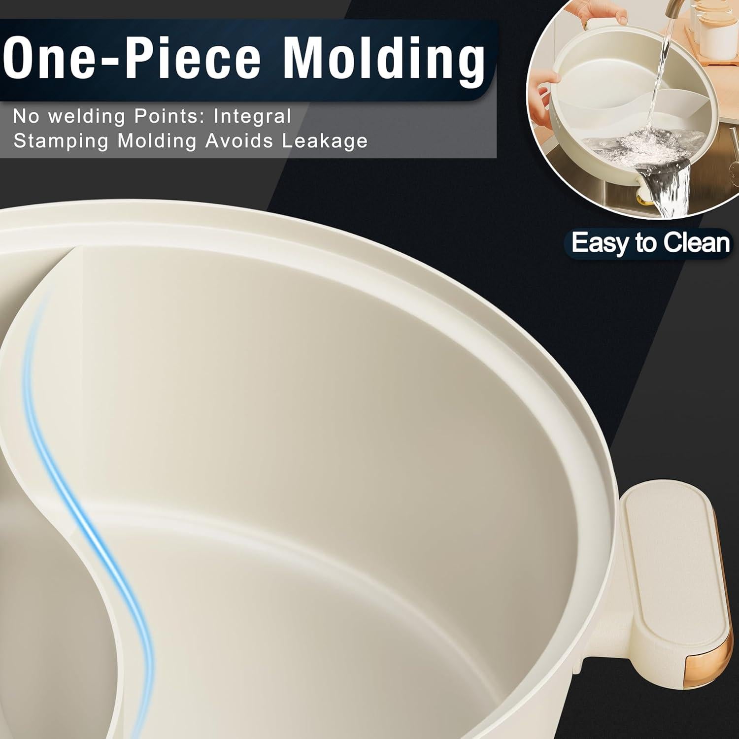 Olla Caliente Eléctrica DEZIN 5L Doble Sabor Antiadherente